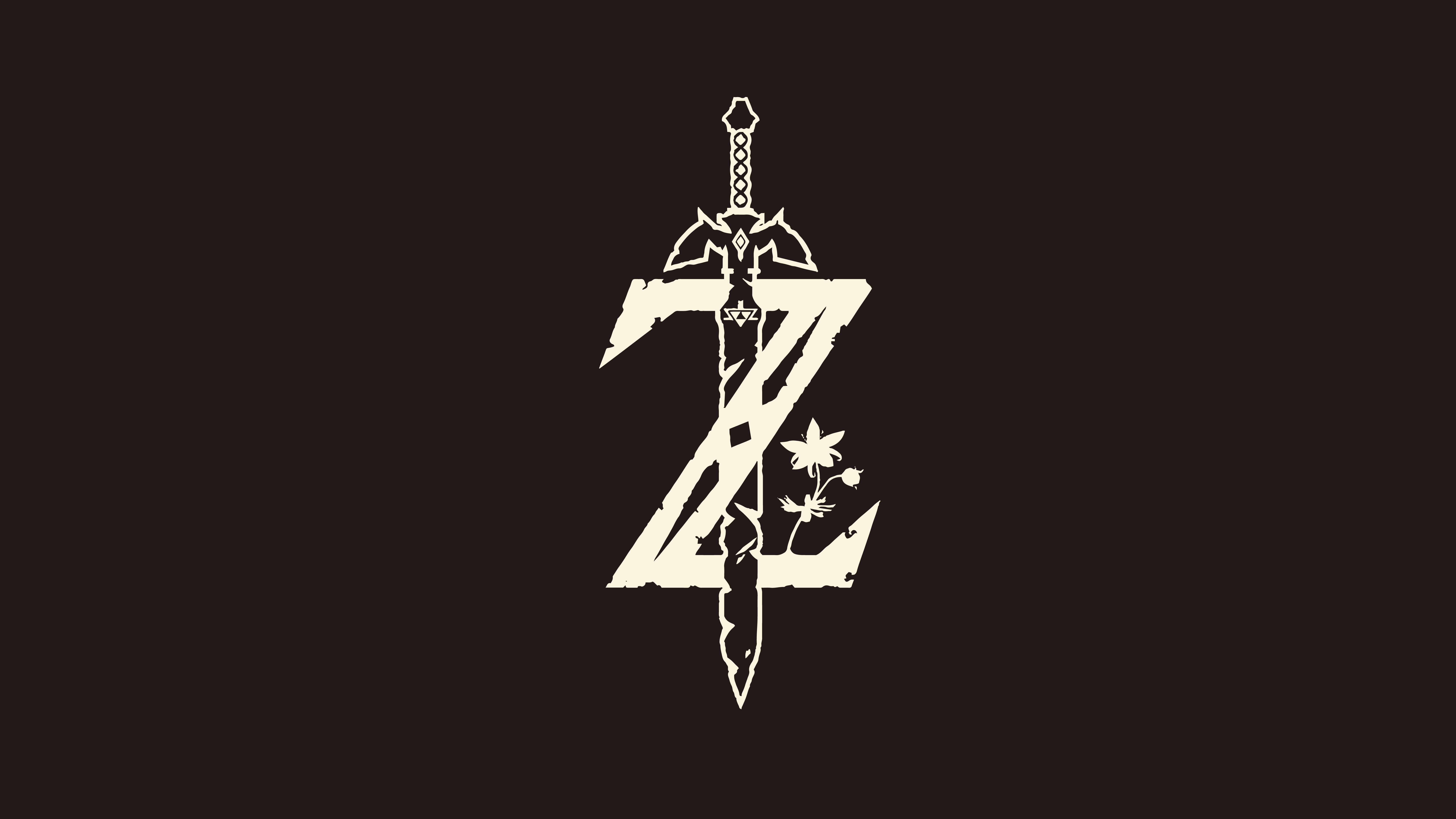 The Legend of Zelda Master Sword Logo 4K HD Wallpaper