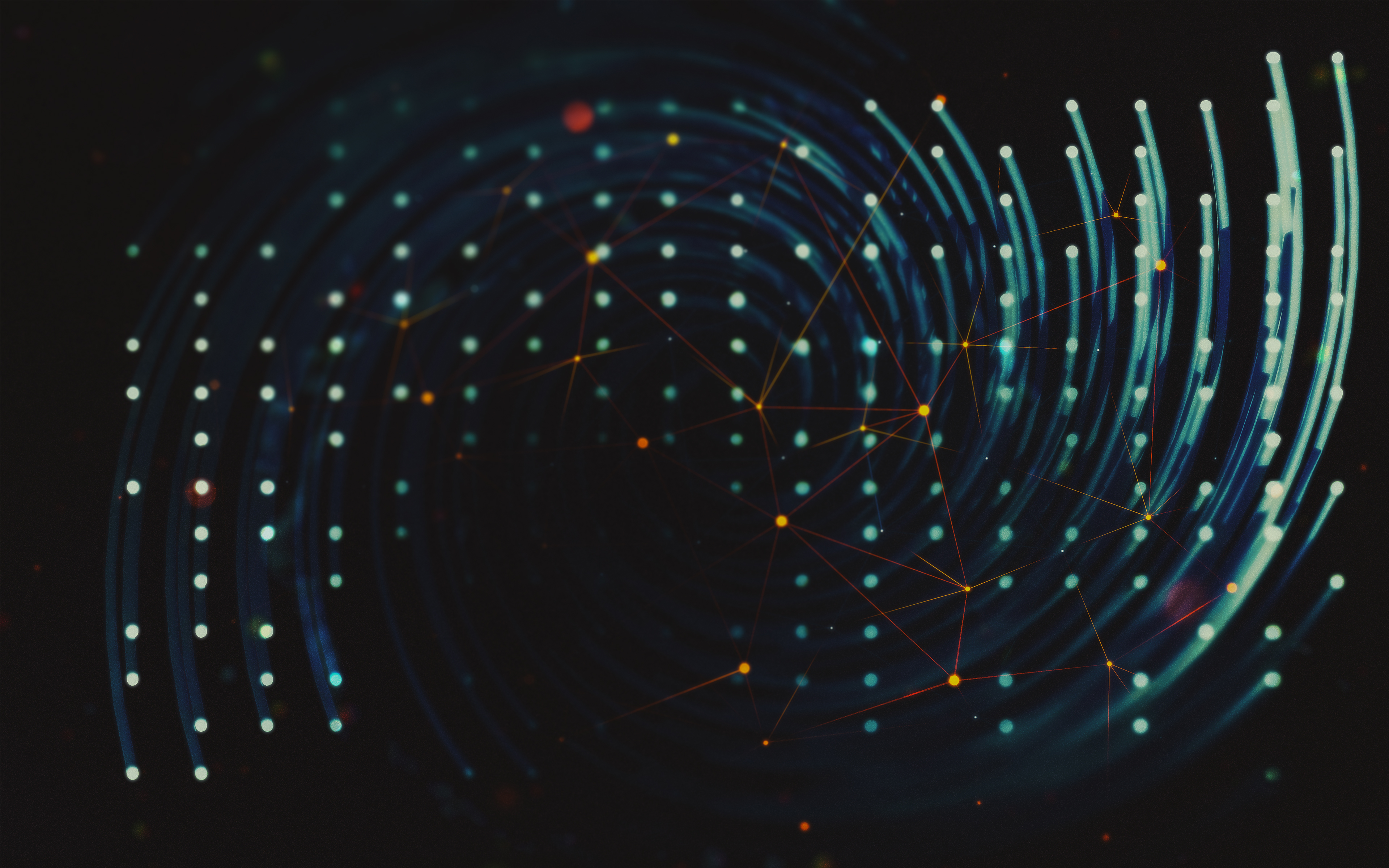 4K abstract dots and lines spiral HD Wallpaper