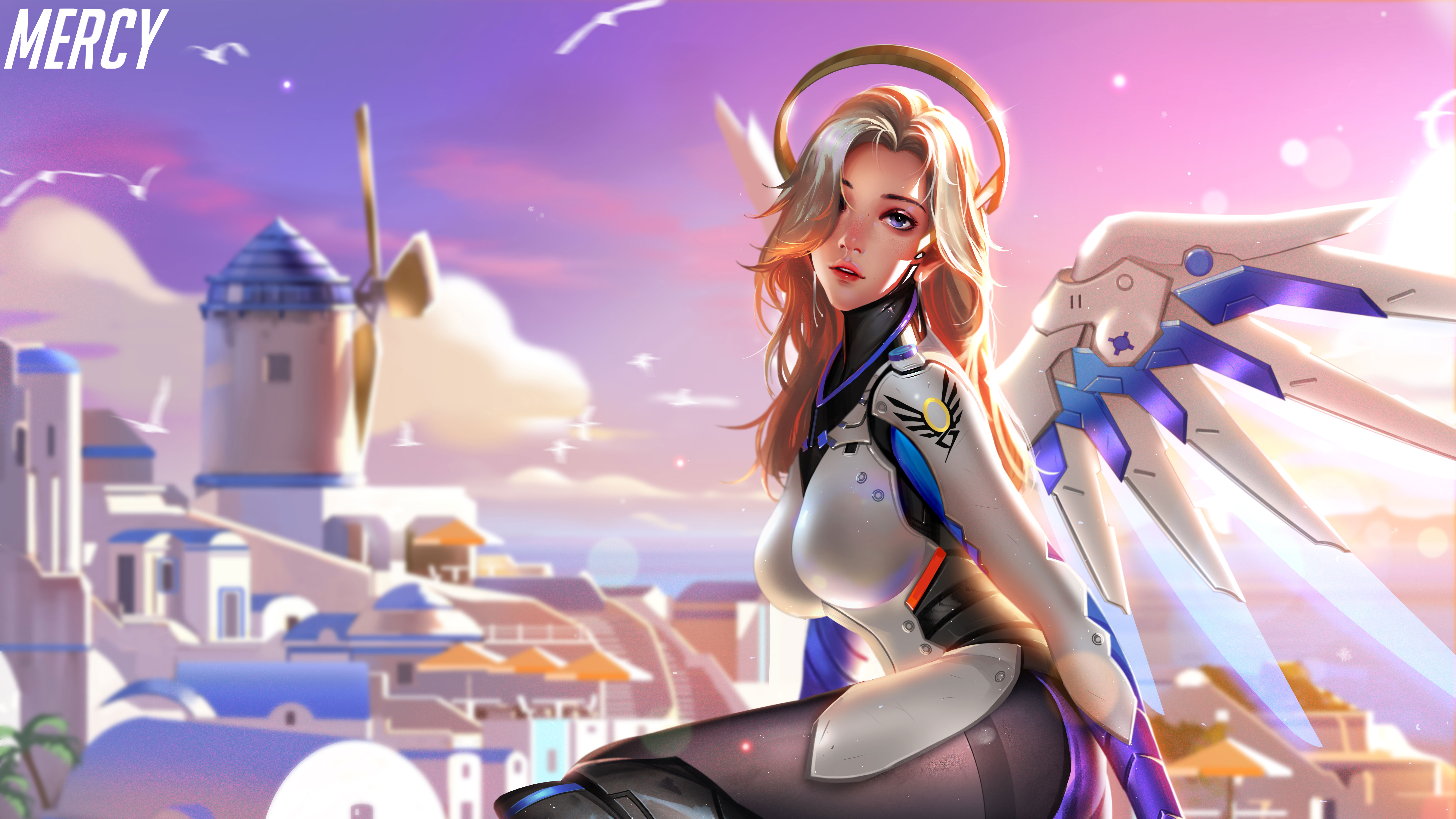 Mercy from Overwatch 4K HD Wallpaper