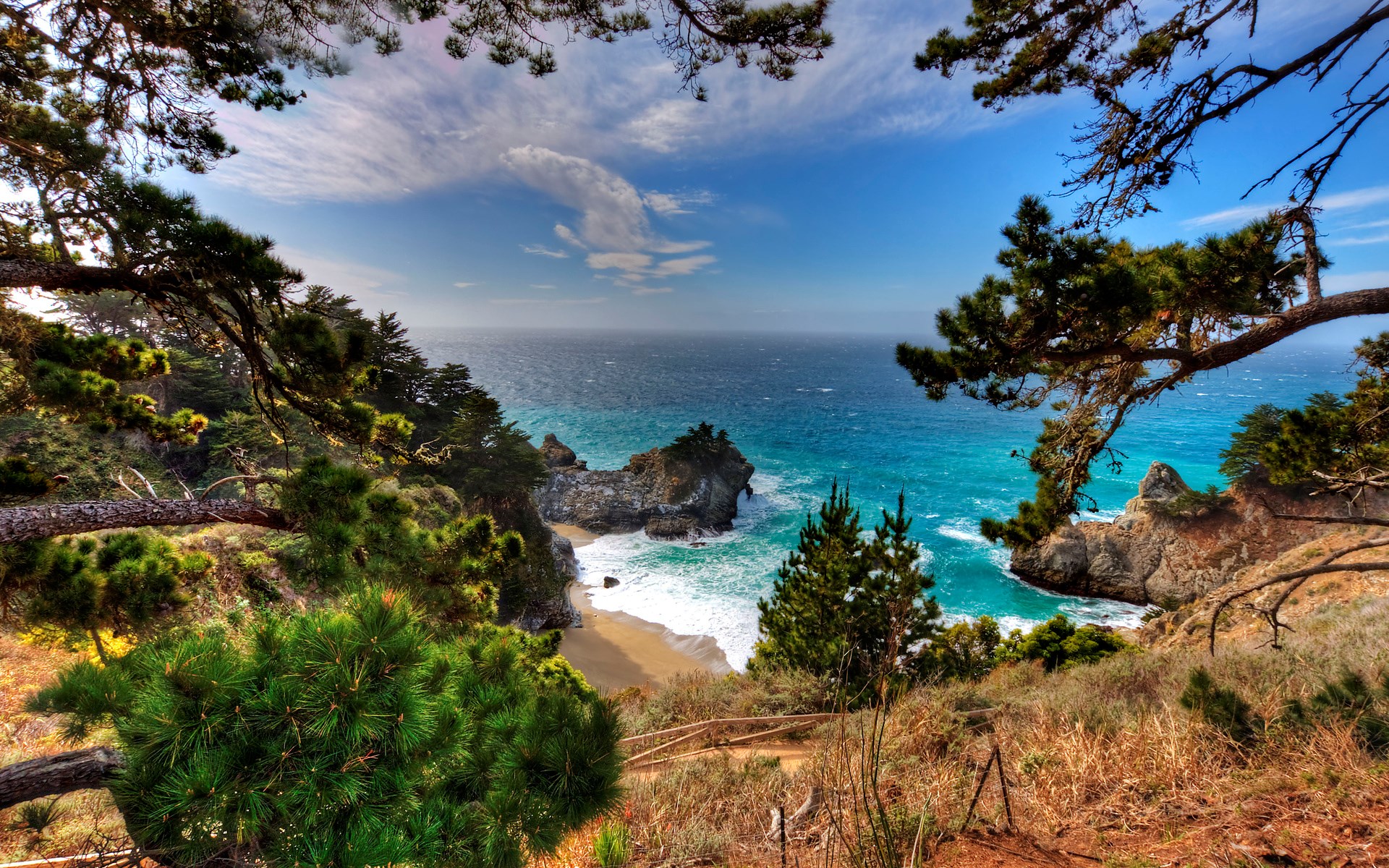 McWay Falls at Julia Pfeiffer Burns State Park, Big Sur HD Wallpaper