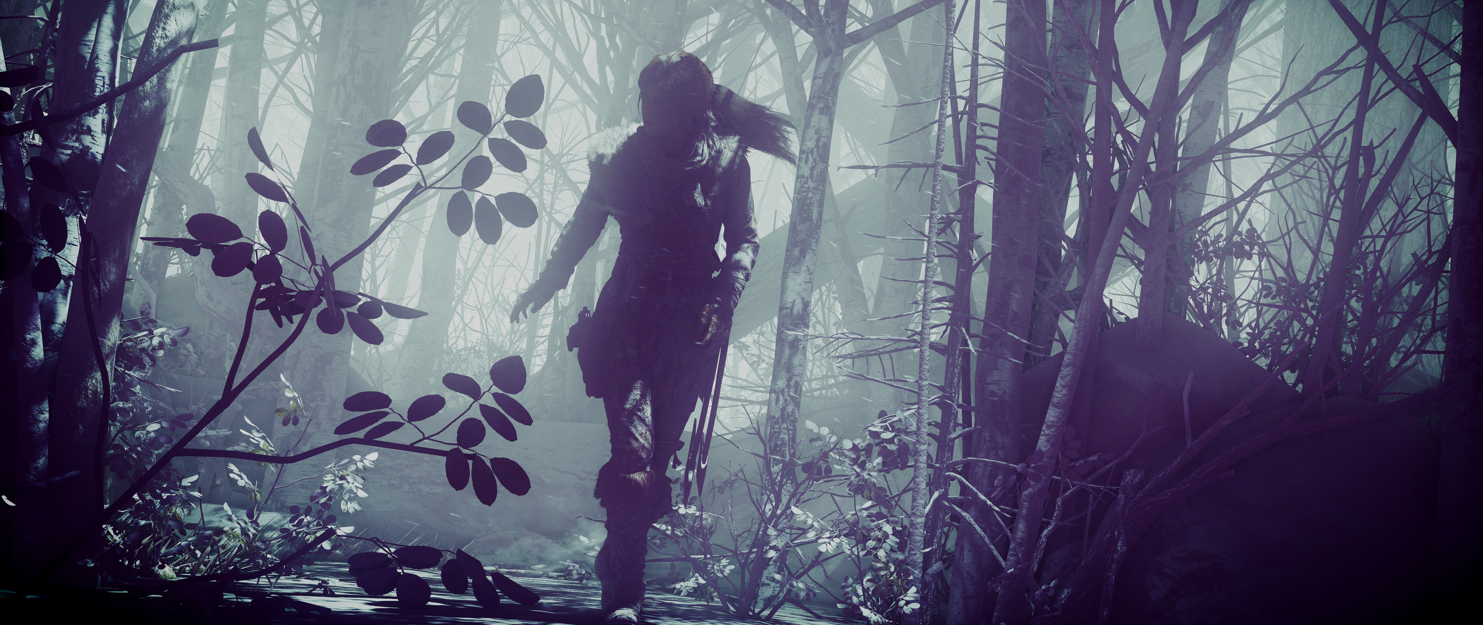 Lara Croft from Rise of the Tomb Raider in a forest HD Wallpaper