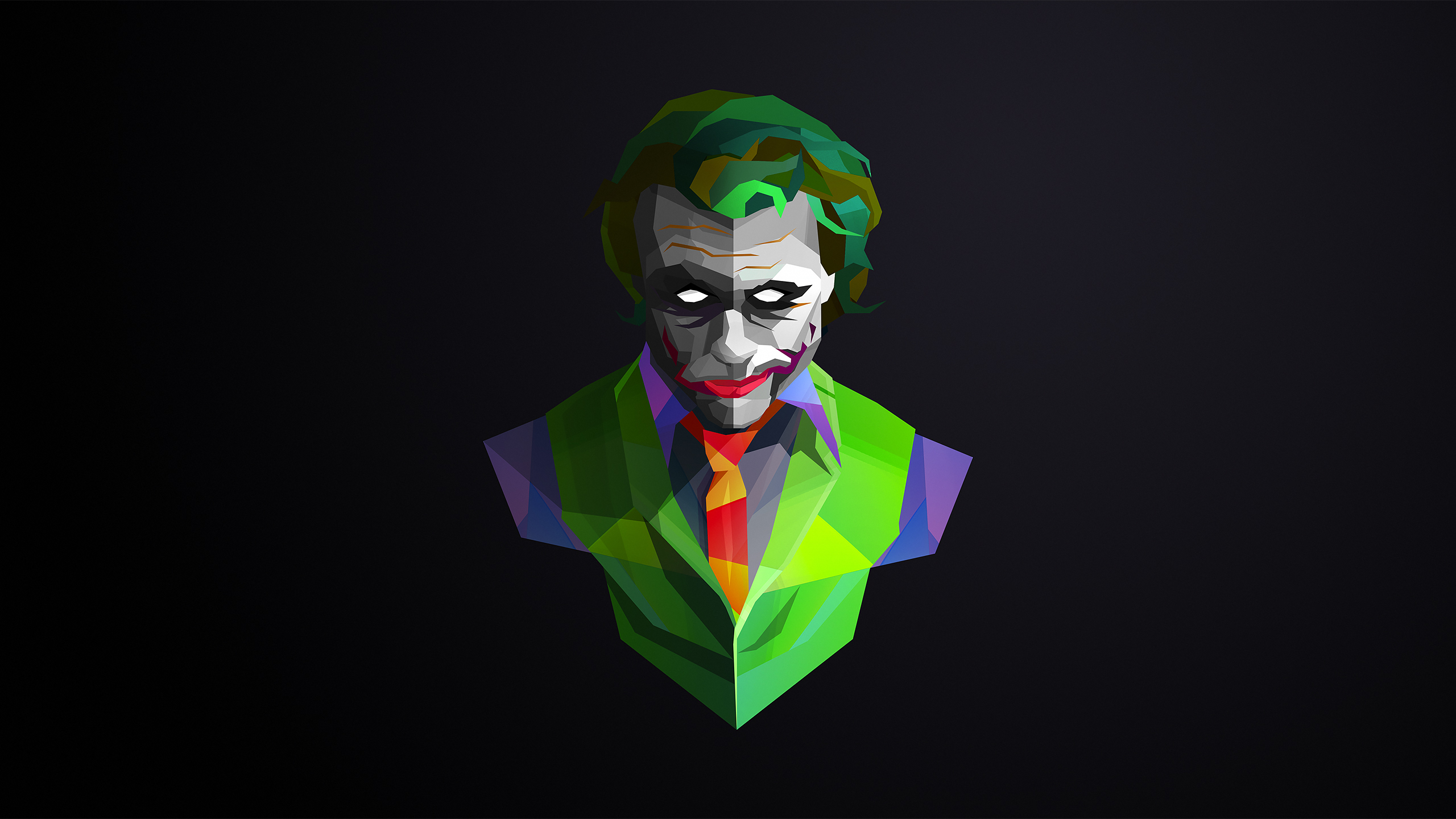 Joker Low Poly Artwork HD Wallpaper