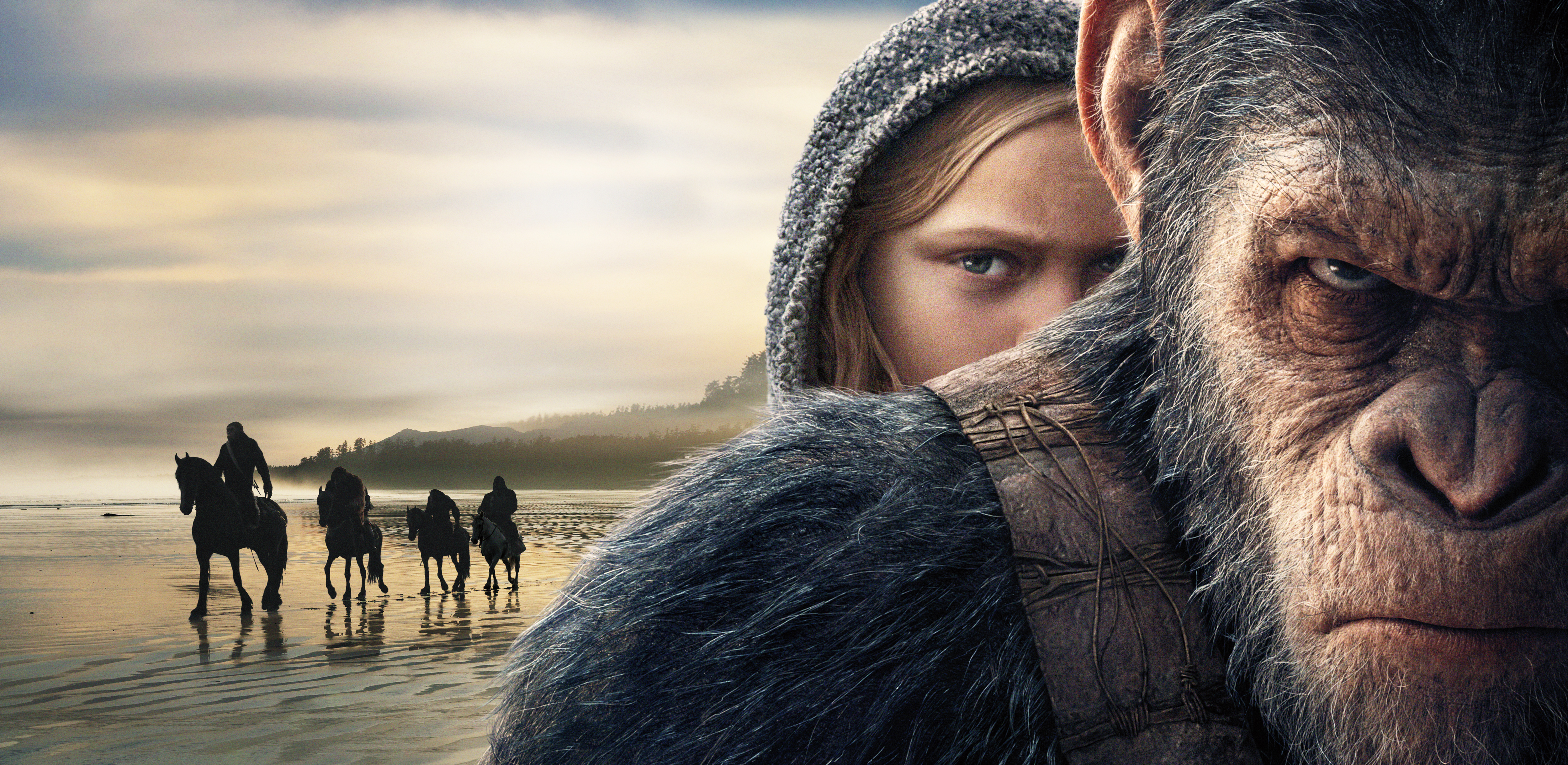 Nova and Caesar from War for the Planet of the Apes 4K HD Wallpaper
