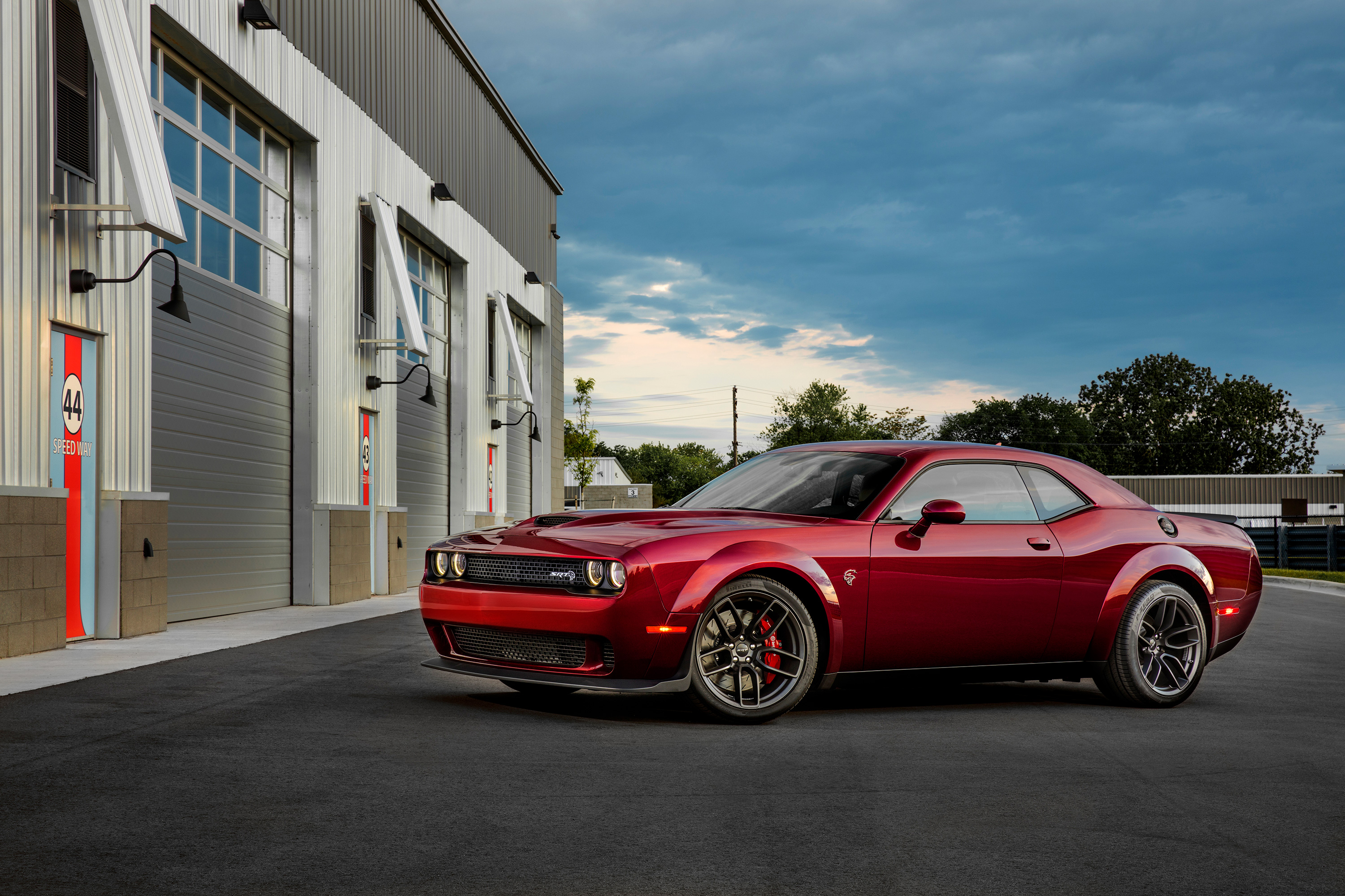 Red 2018 Dodge Challenger SRT Hellcat Widebody HD Wallpaper