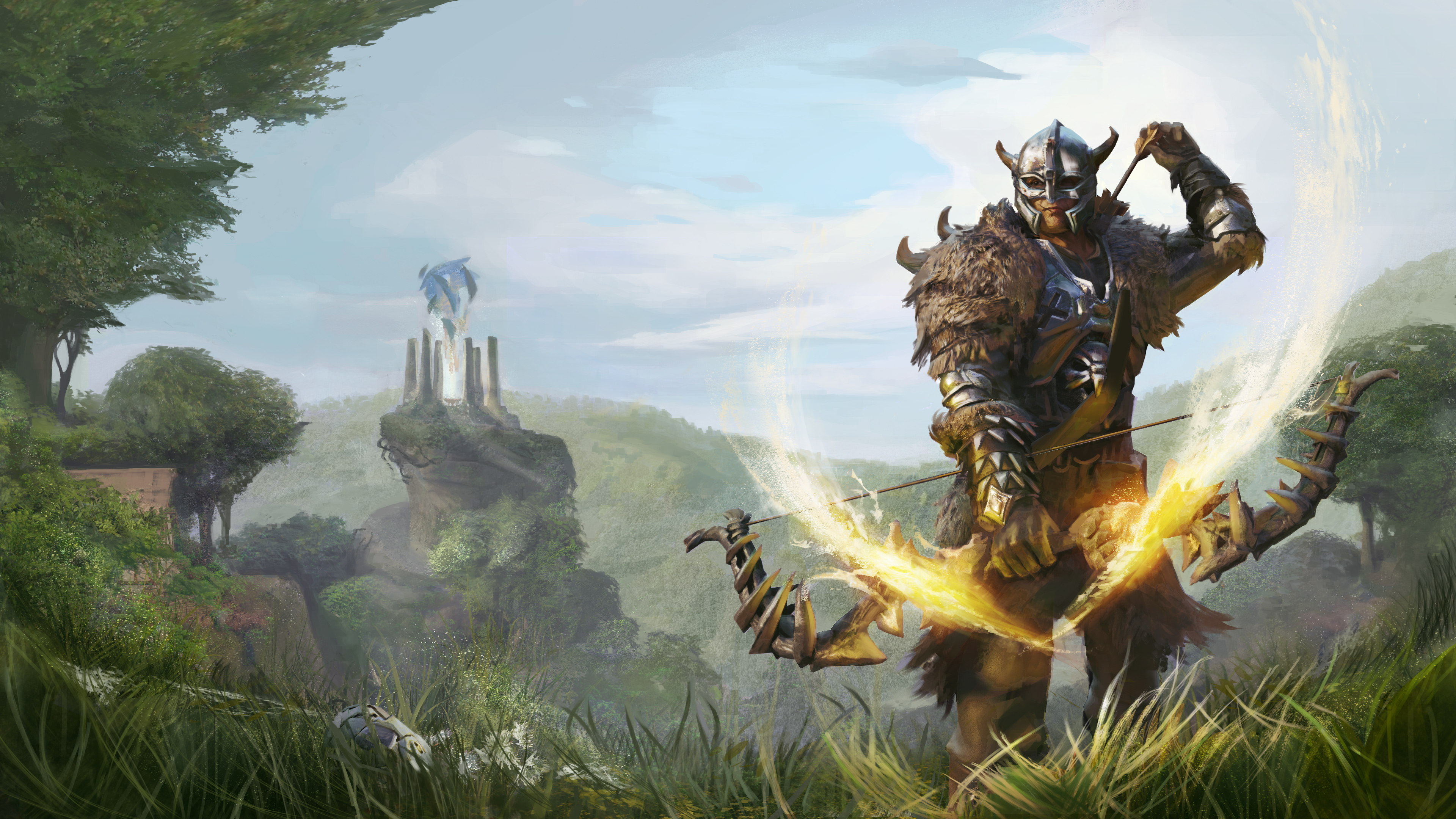 Berserker from ELEX with a bow HD Wallpaper