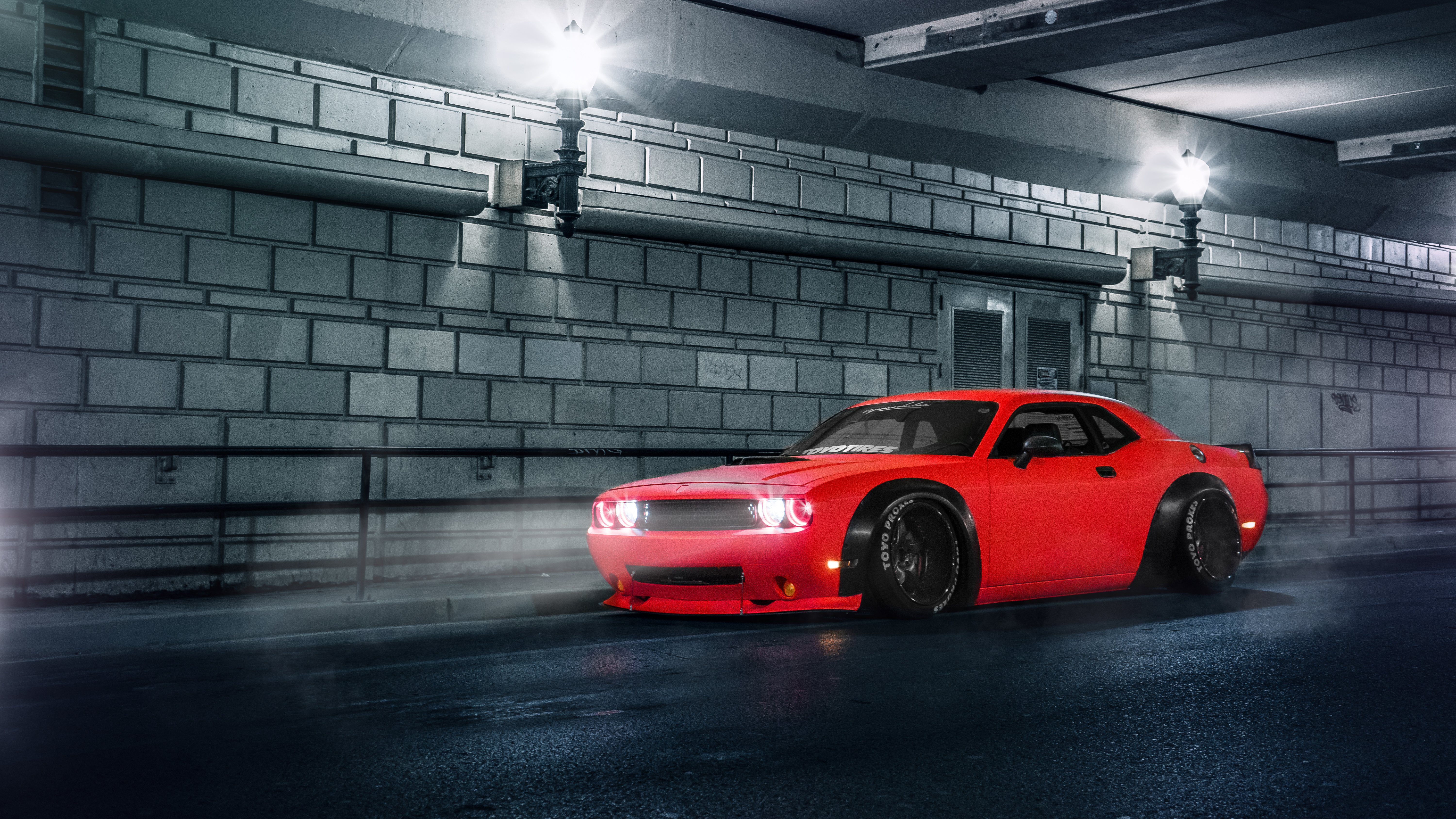 Red Dodge Challenger SRT 4K HD Wallpaper