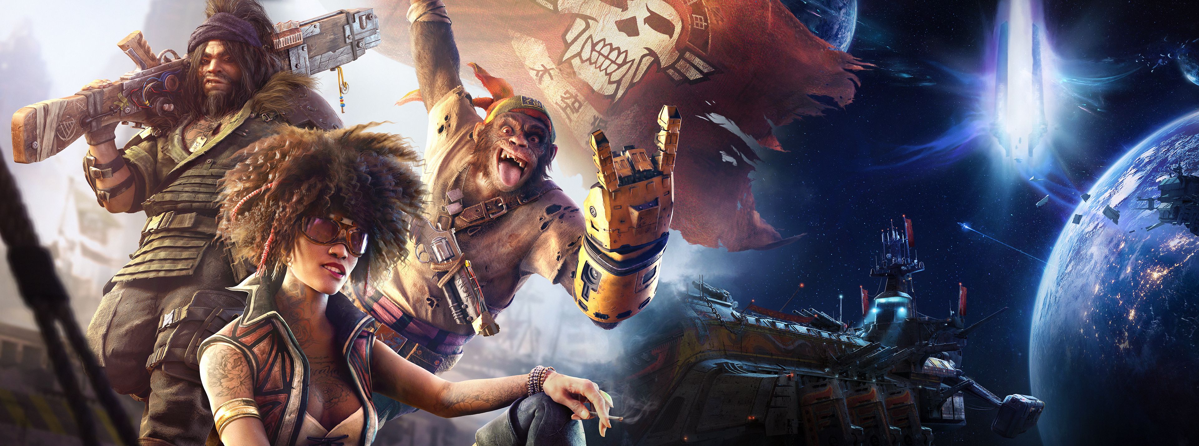 Beyond Good and Evil 2: Shani, Knox, and Monkey HD Wallpaper