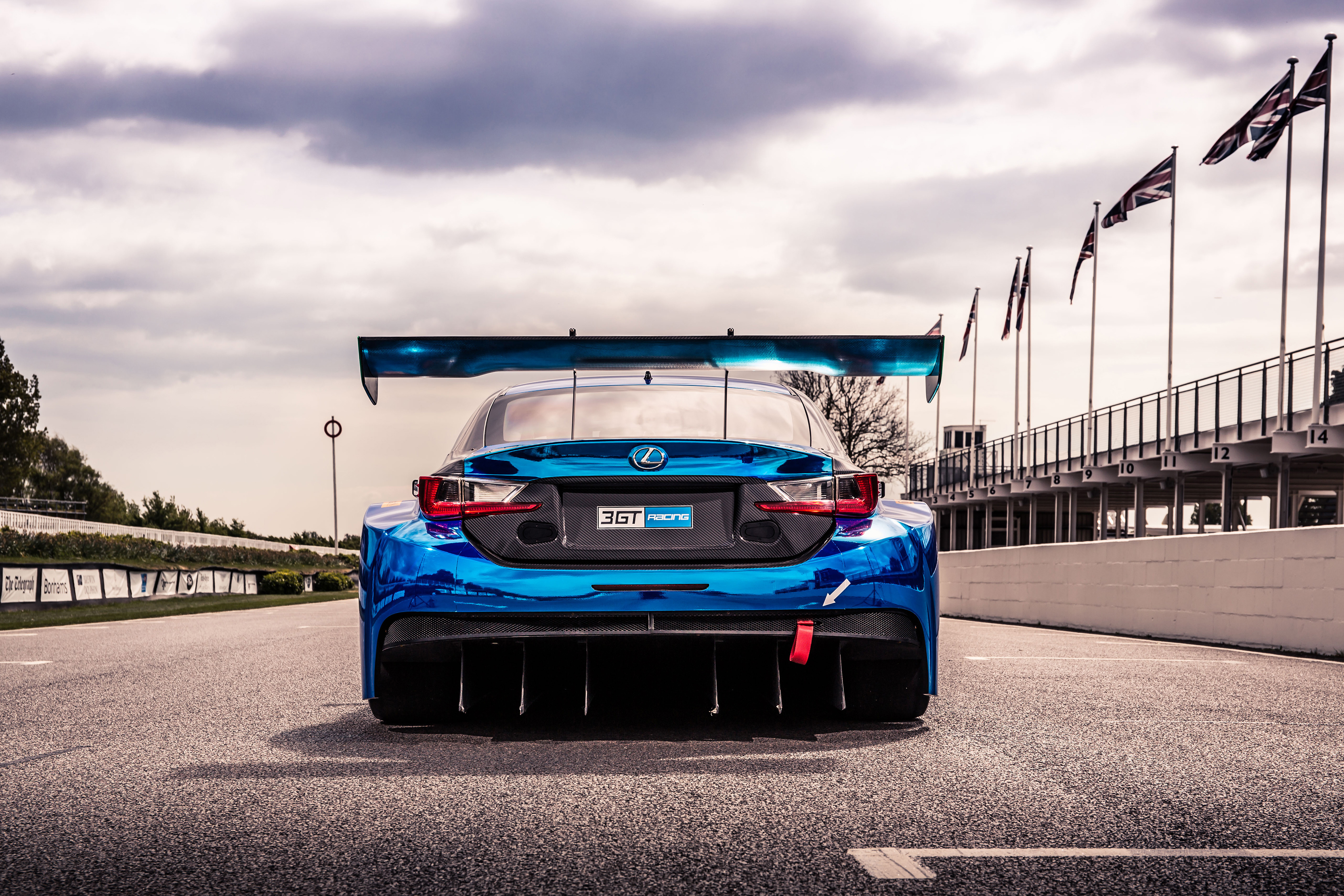 Lexus RC F GT3 race car on track HD Wallpaper