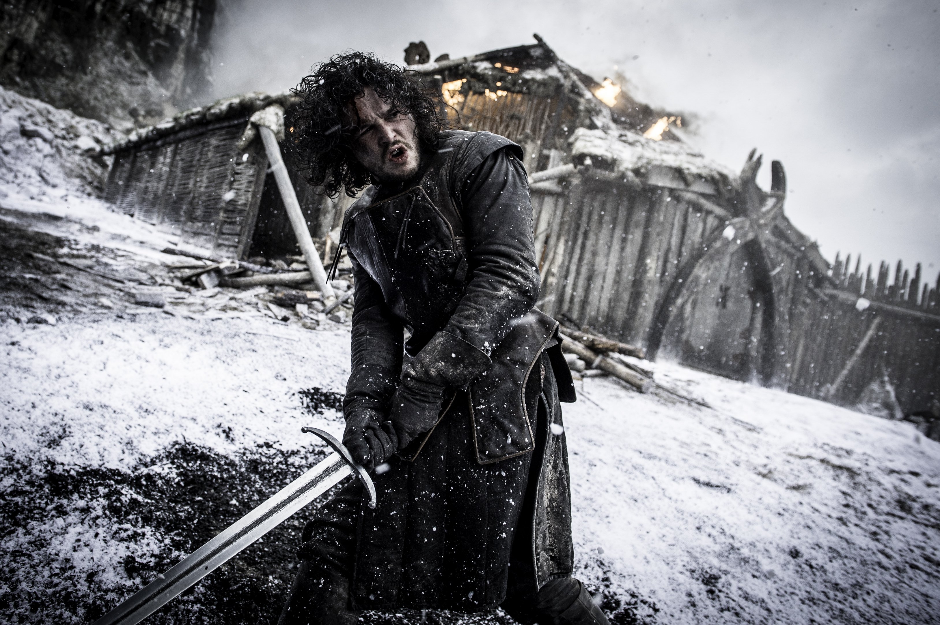 Jon Snow from Game of Thrones in battle HD Wallpaper
