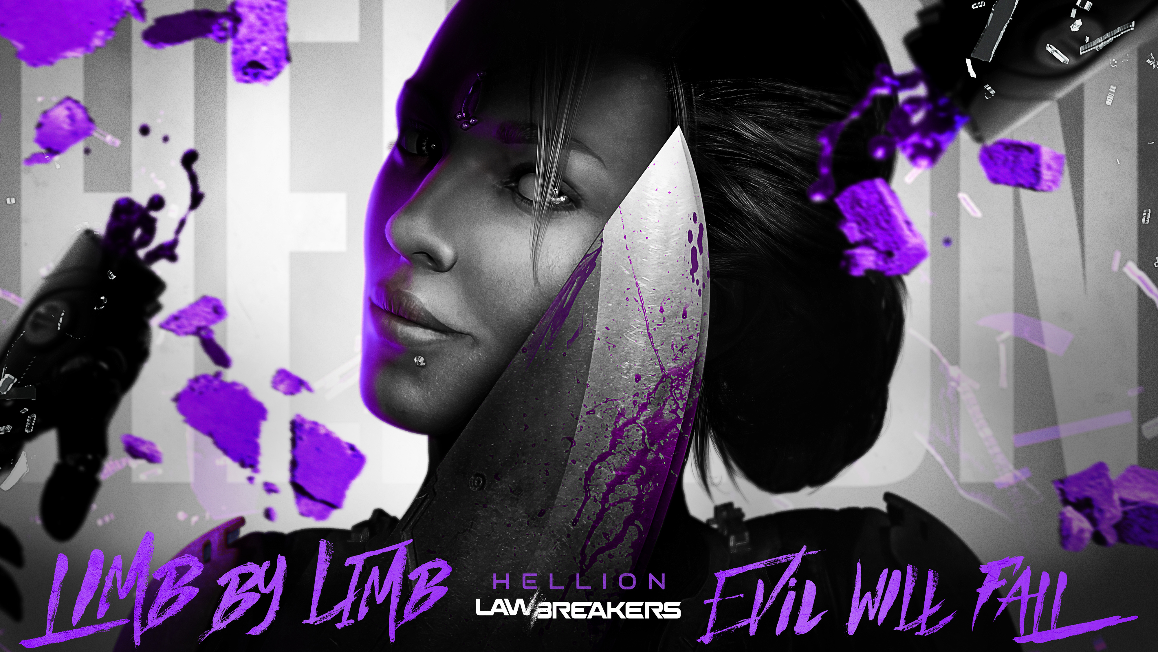 Hellion from LawBreakers with a knife HD Wallpaper