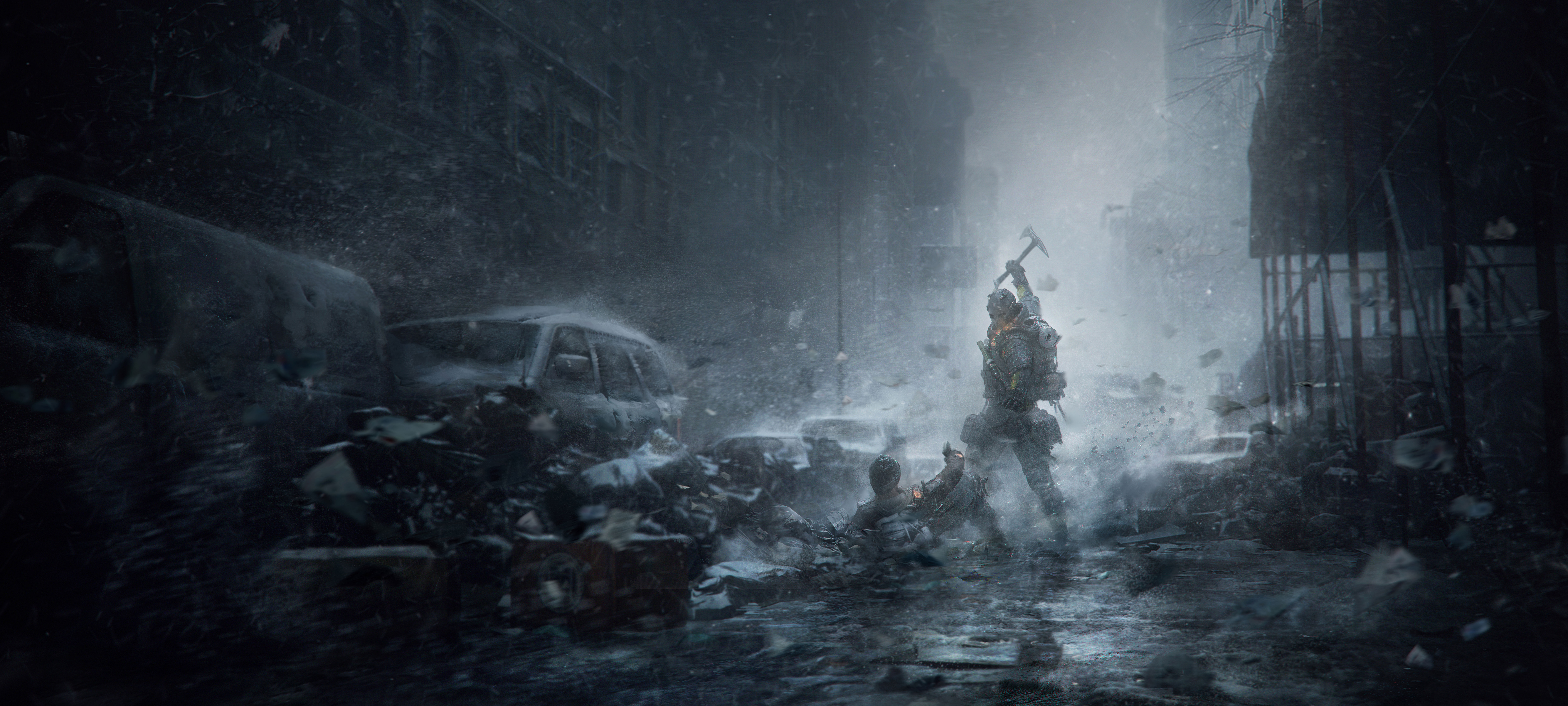 Man with axe from Tom Clancy's The Division HD Wallpaper