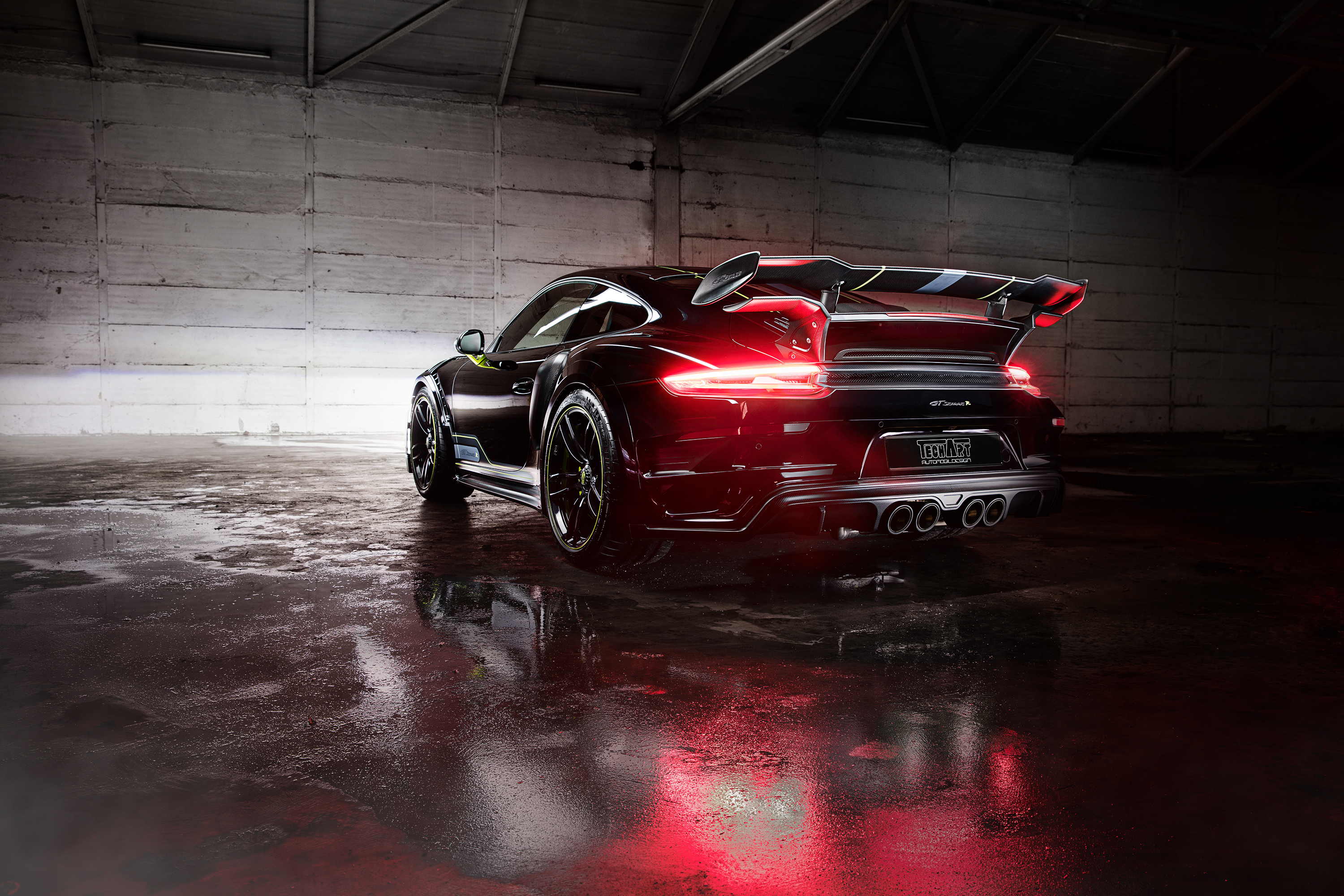 TechArt Porsche 911 Turbo S GTStreet R in garage HD Wallpaper