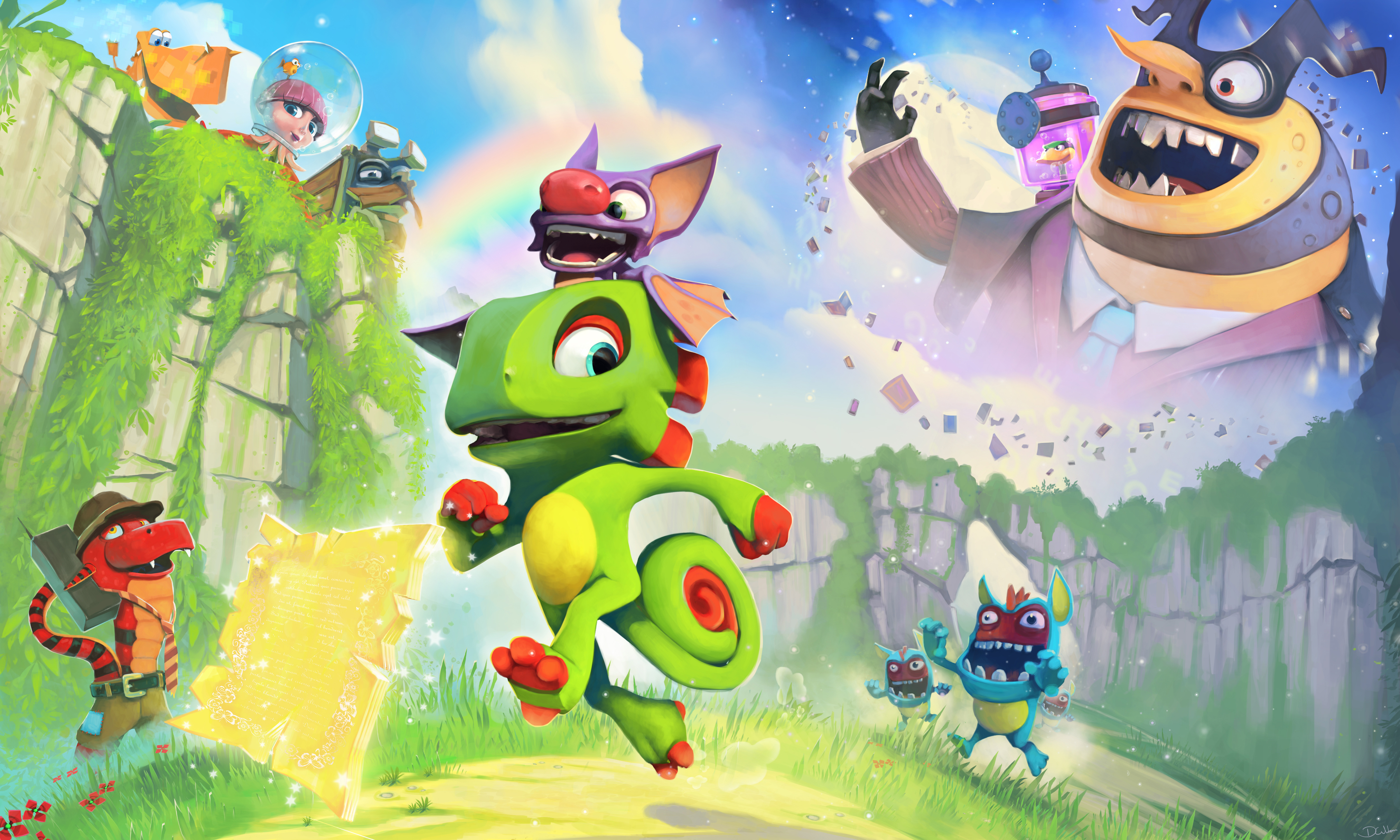 Yooka-Laylee and the Impossible Lair characters HD Wallpaper