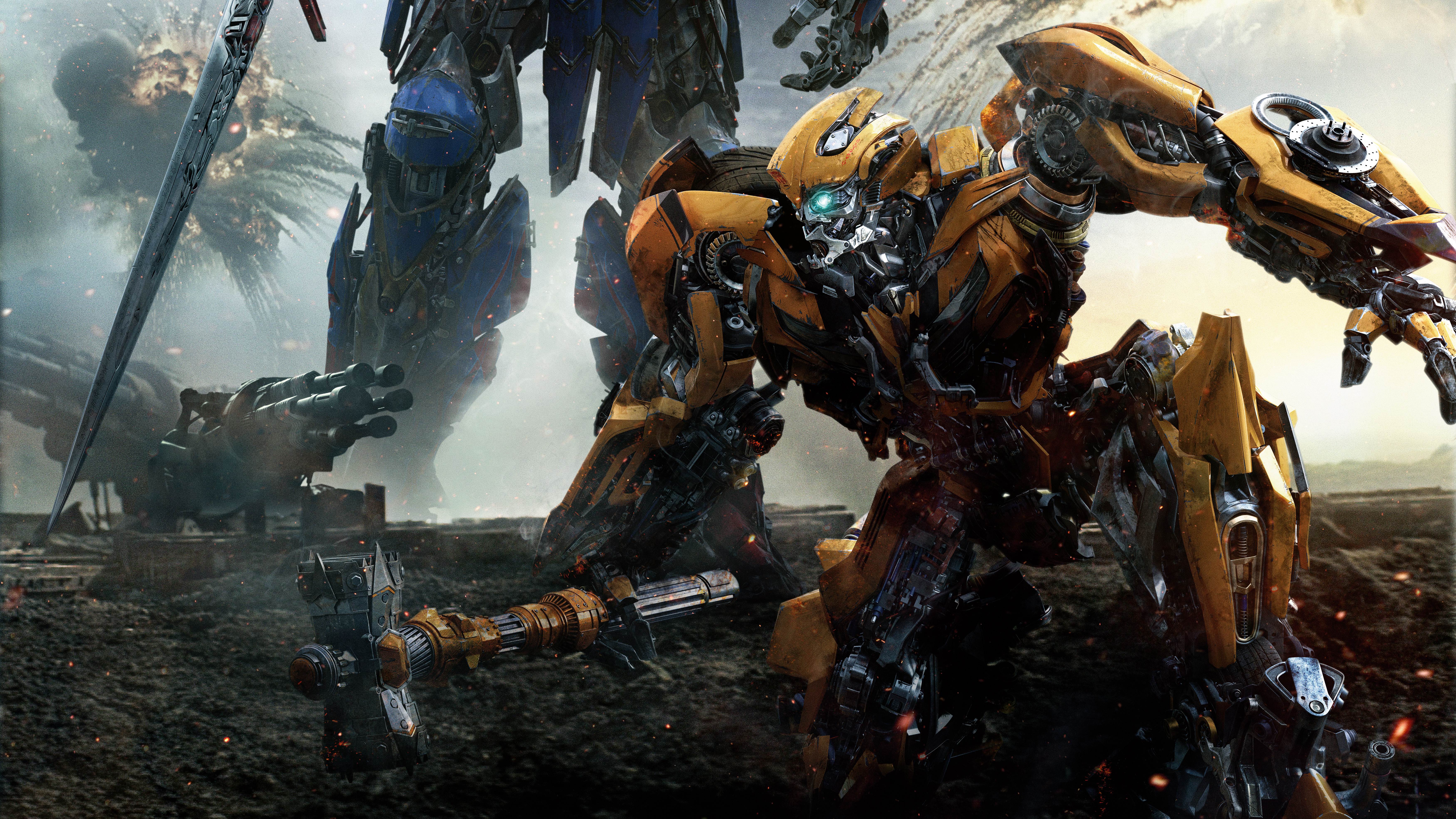 Bumblebee and Optimus Prime from Transformers: The Last Knight HD Wallpaper