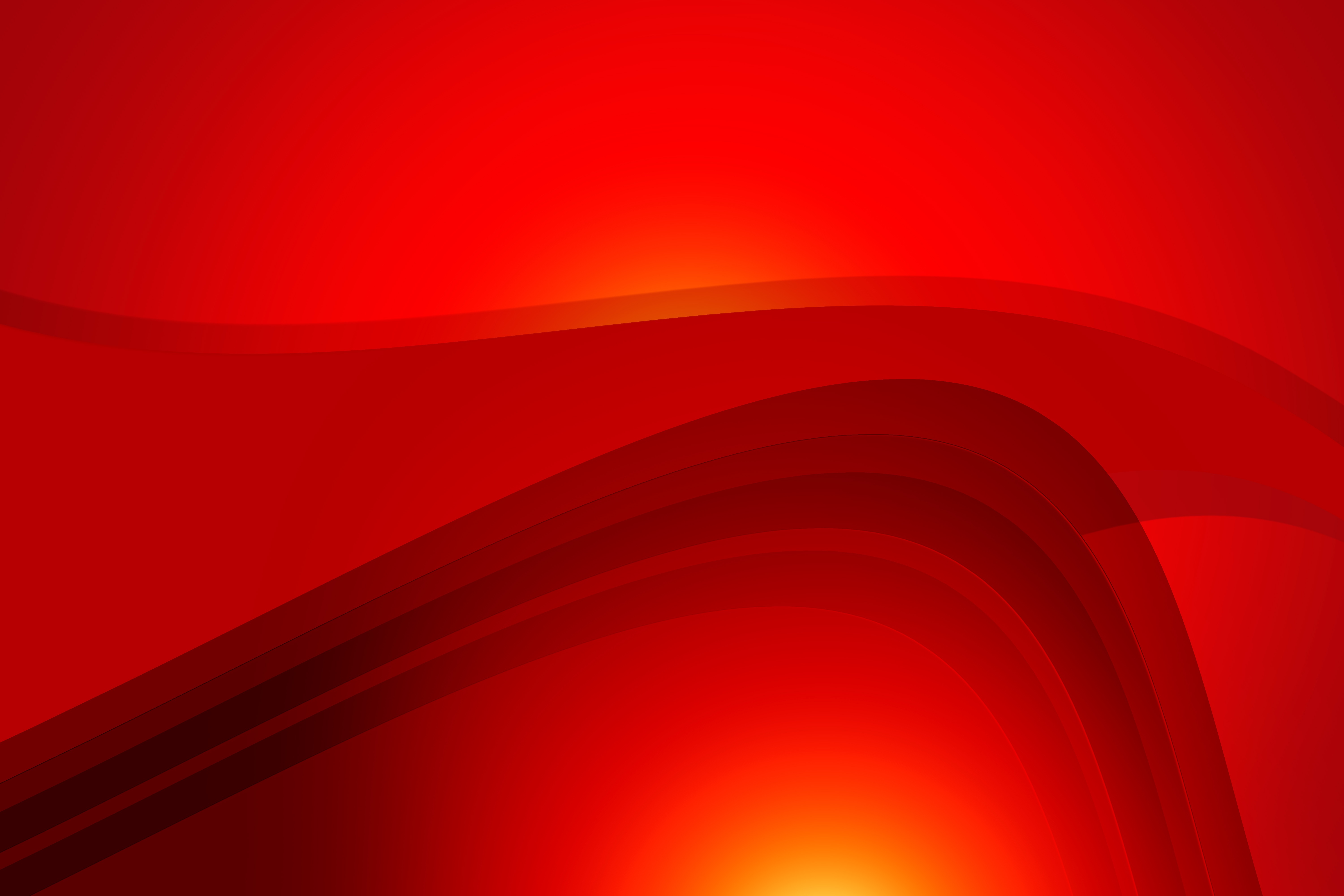 5K, Waves, Red HD Wallpaper