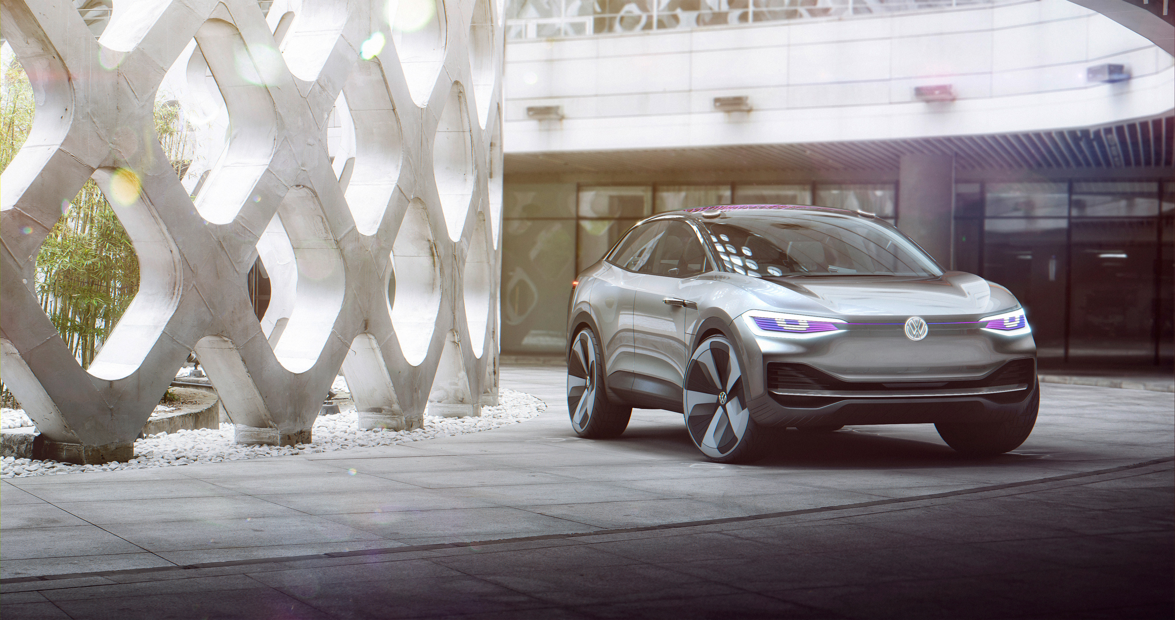 Volkswagen ID Crozz electric SUV concept 4K HD Wallpaper