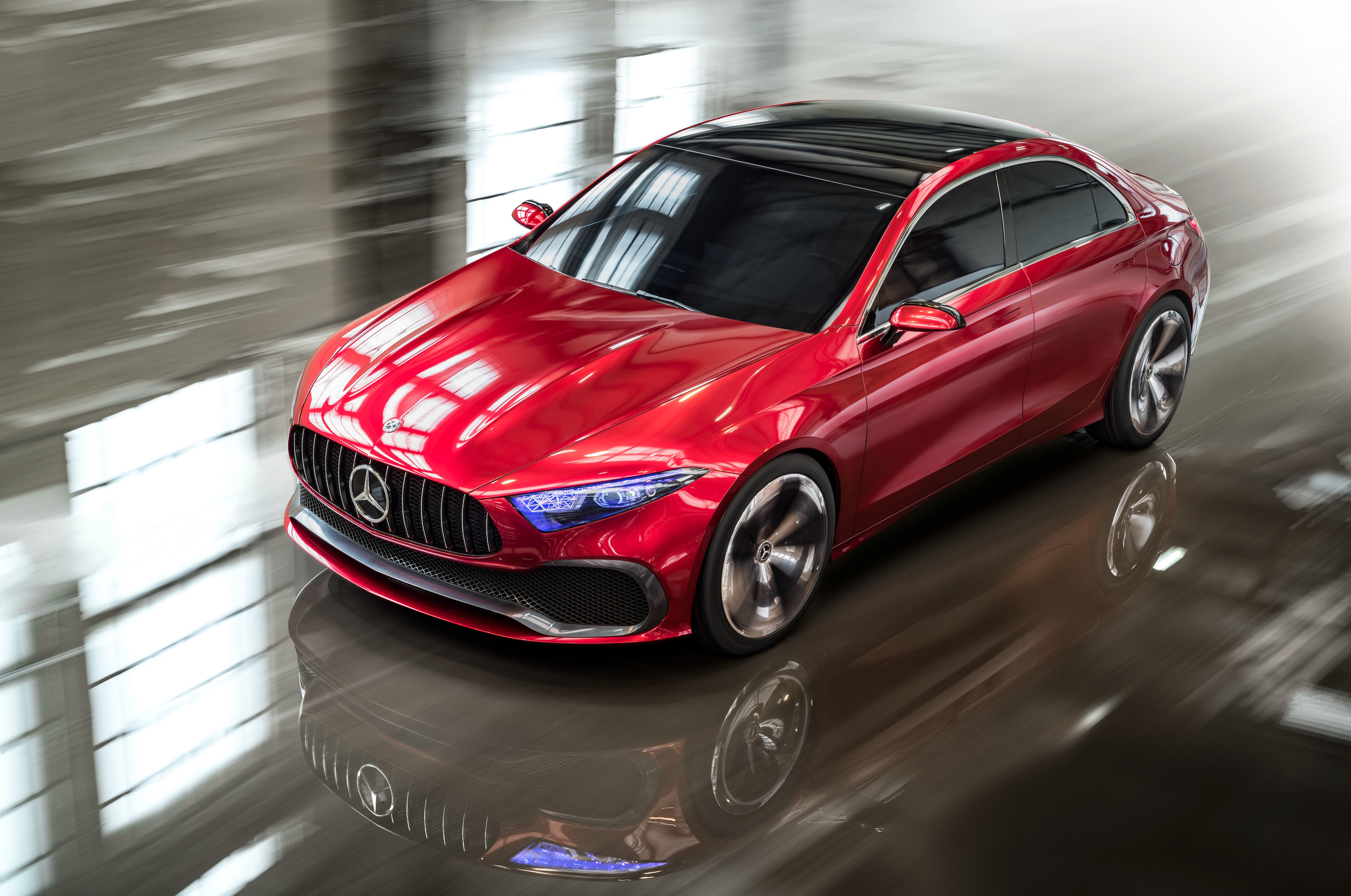 2017 Mercedes-Benz Concept A Sedan 4K HD Wallpaper