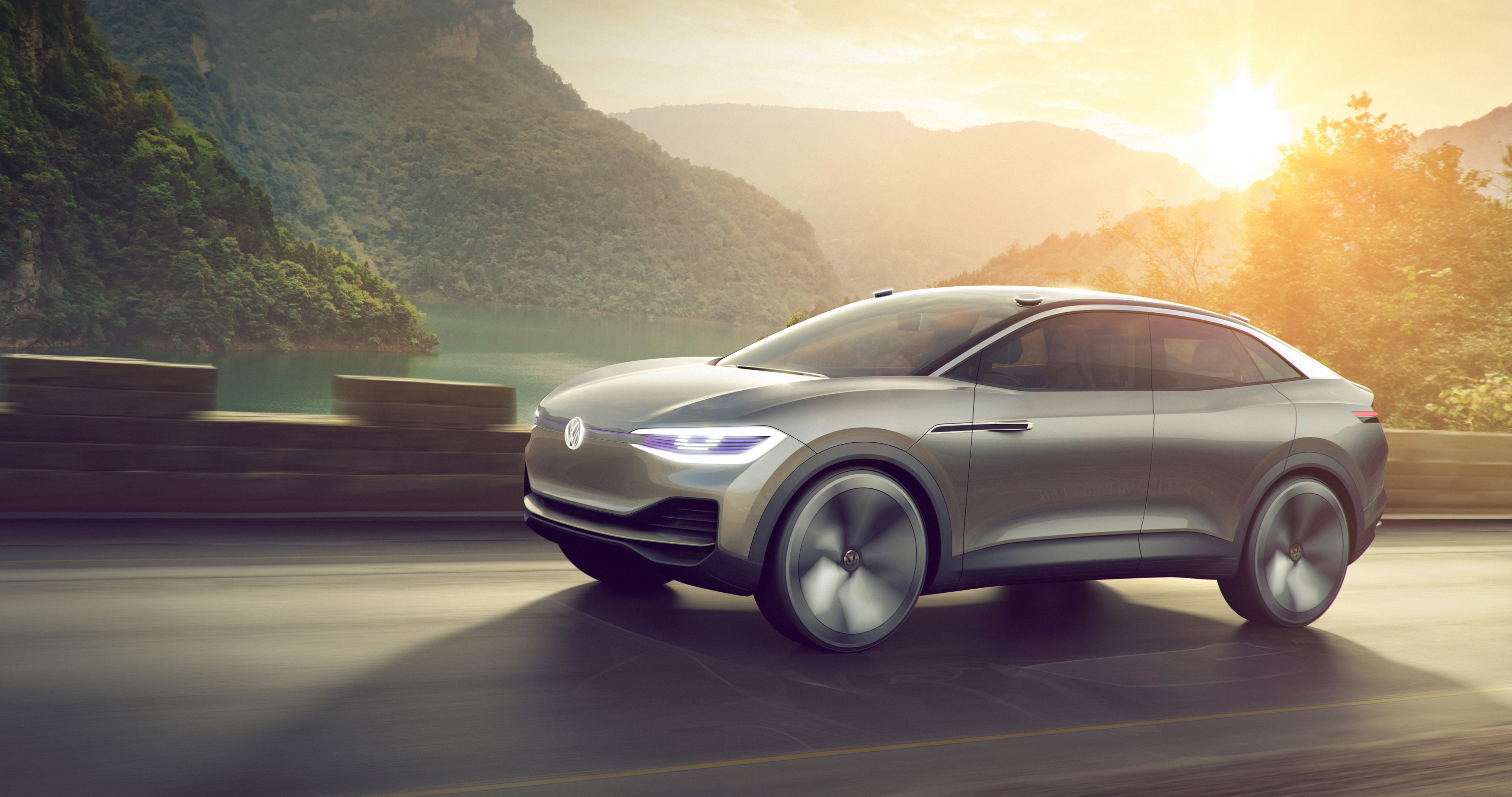 Volkswagen ID Crozz electric SUV concept car HD Wallpaper