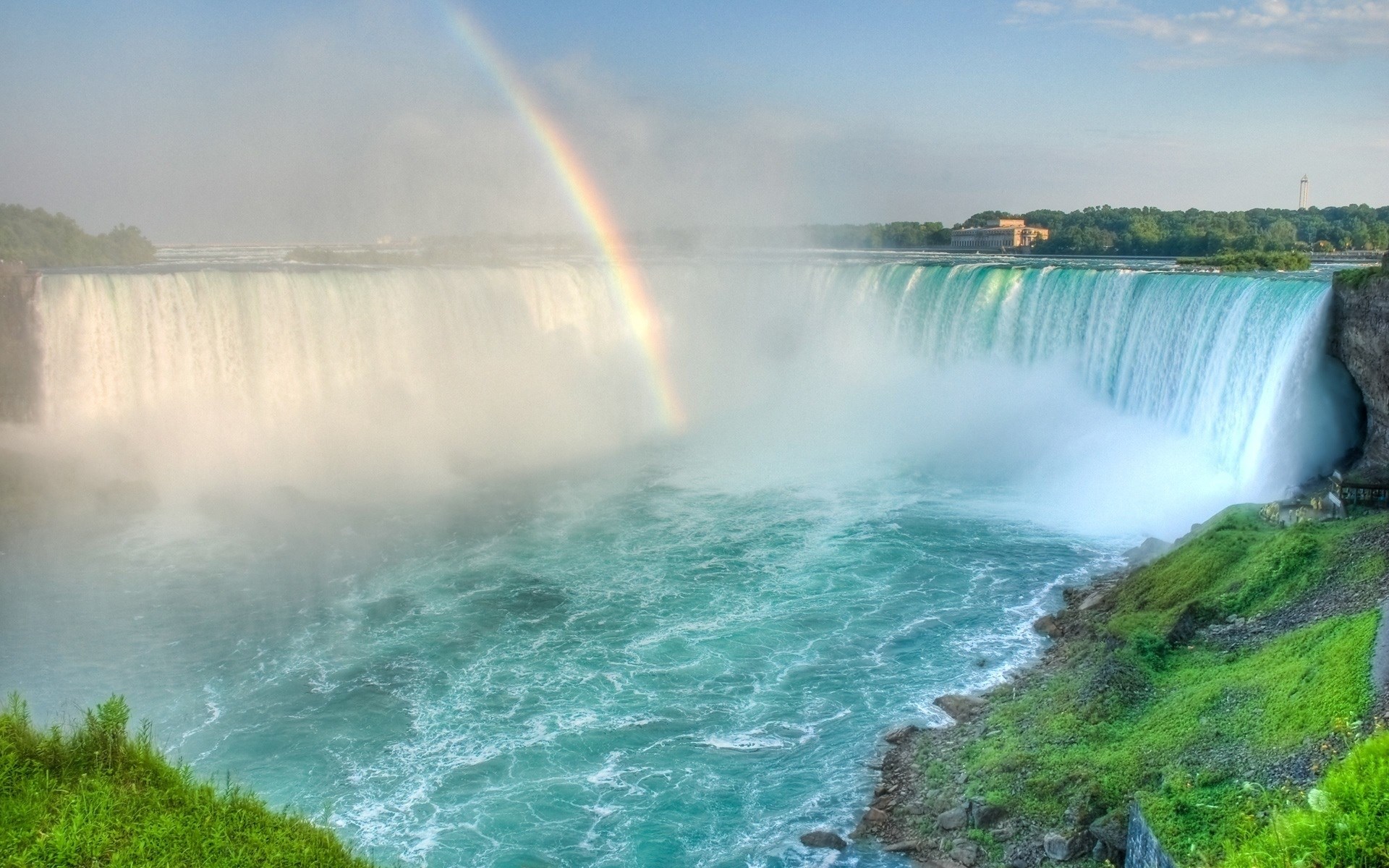 Niagara Falls with a Rainbow HD Wallpaper