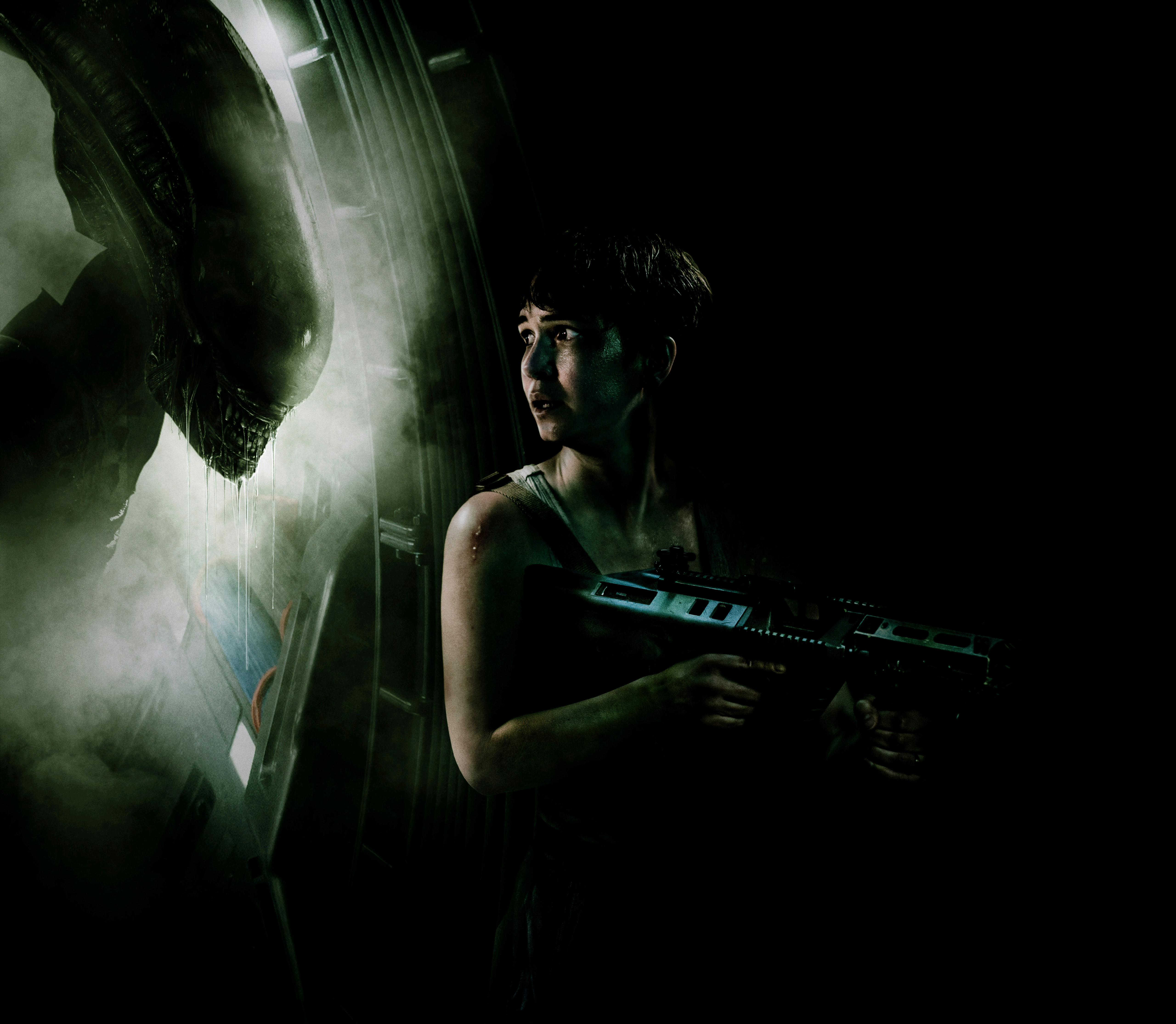 Katherine Waterston and Xenomorph from Alien: Covenant HD Wallpaper