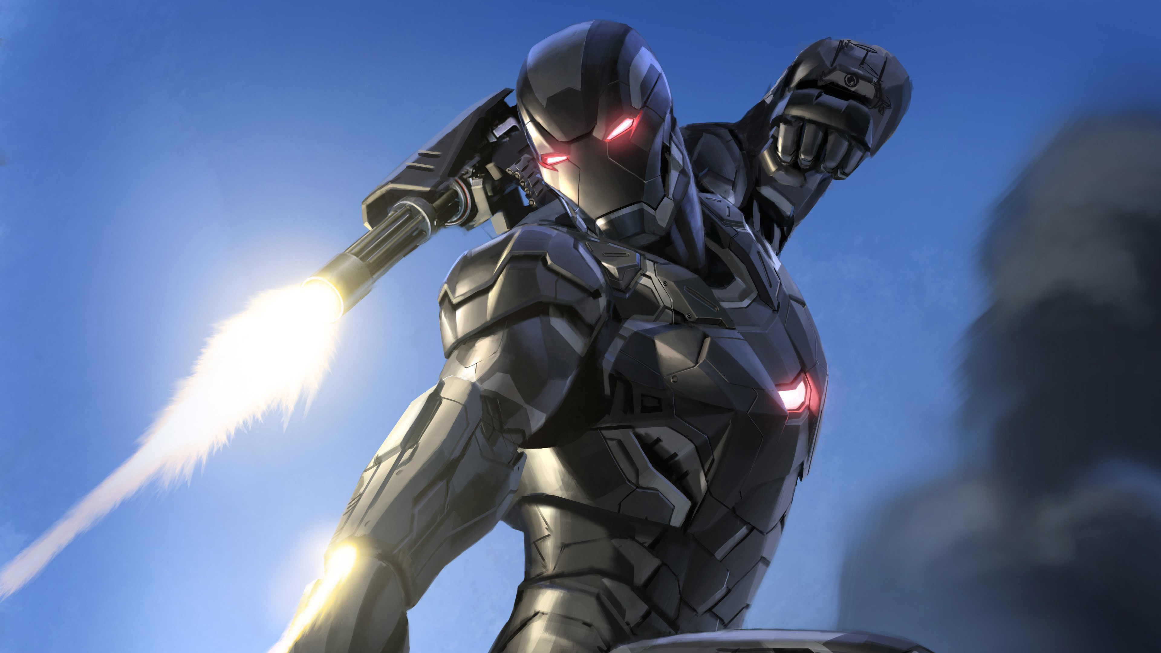 War Machine firing a weapon HD Wallpaper