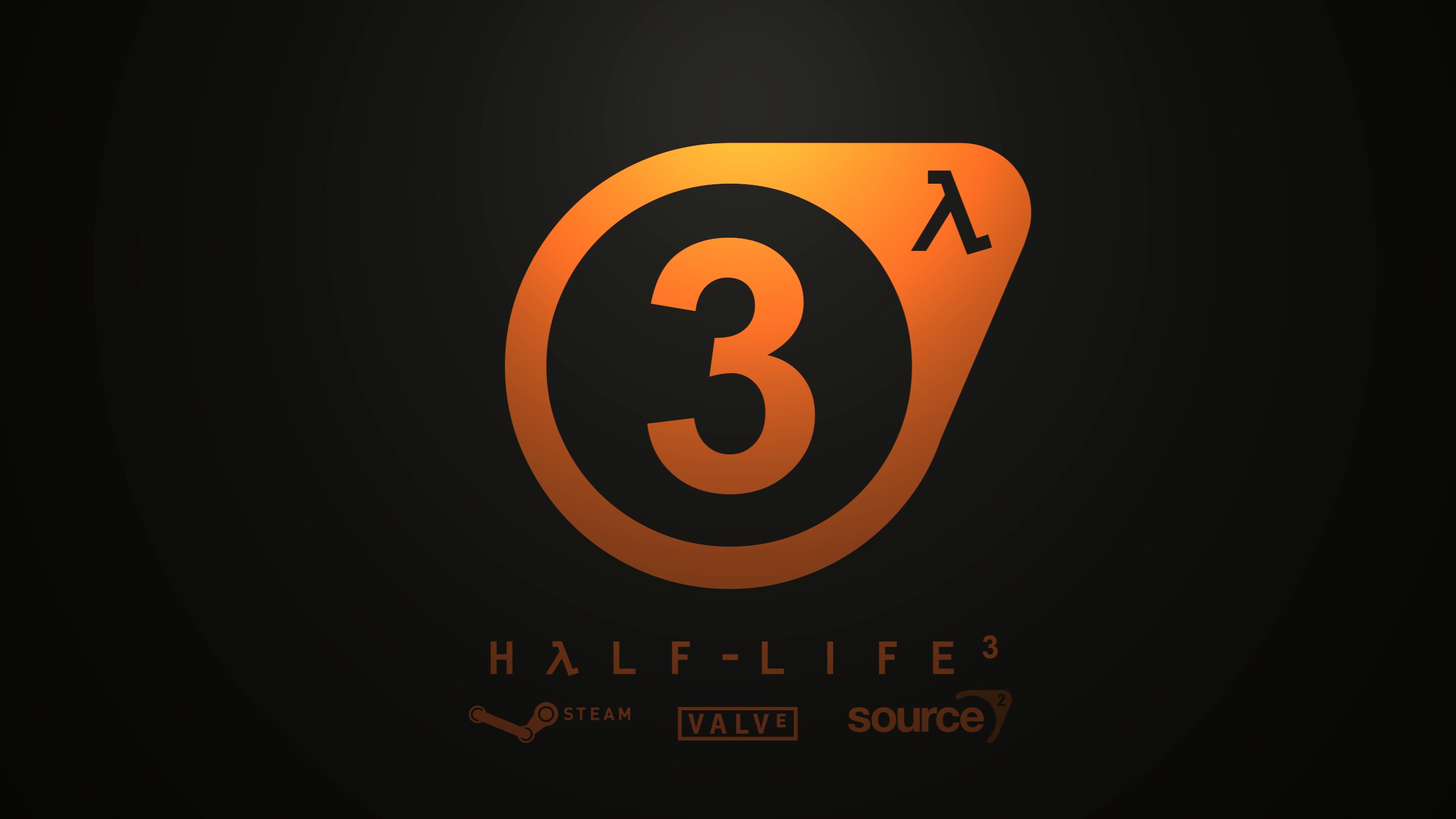Half-Life 3 logo with Steam, Valve, and Source branding HD Wallpaper
