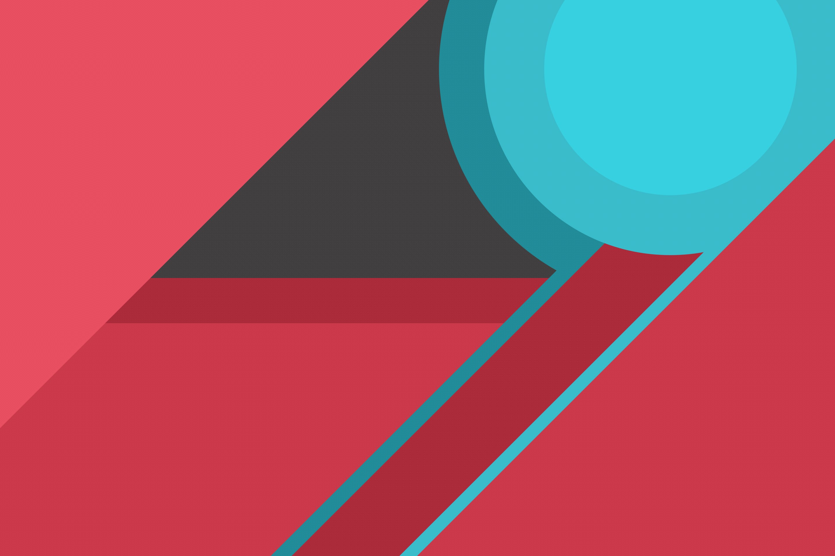 Abstract geometric shapes with red, blue, and gray colors HD Wallpaper