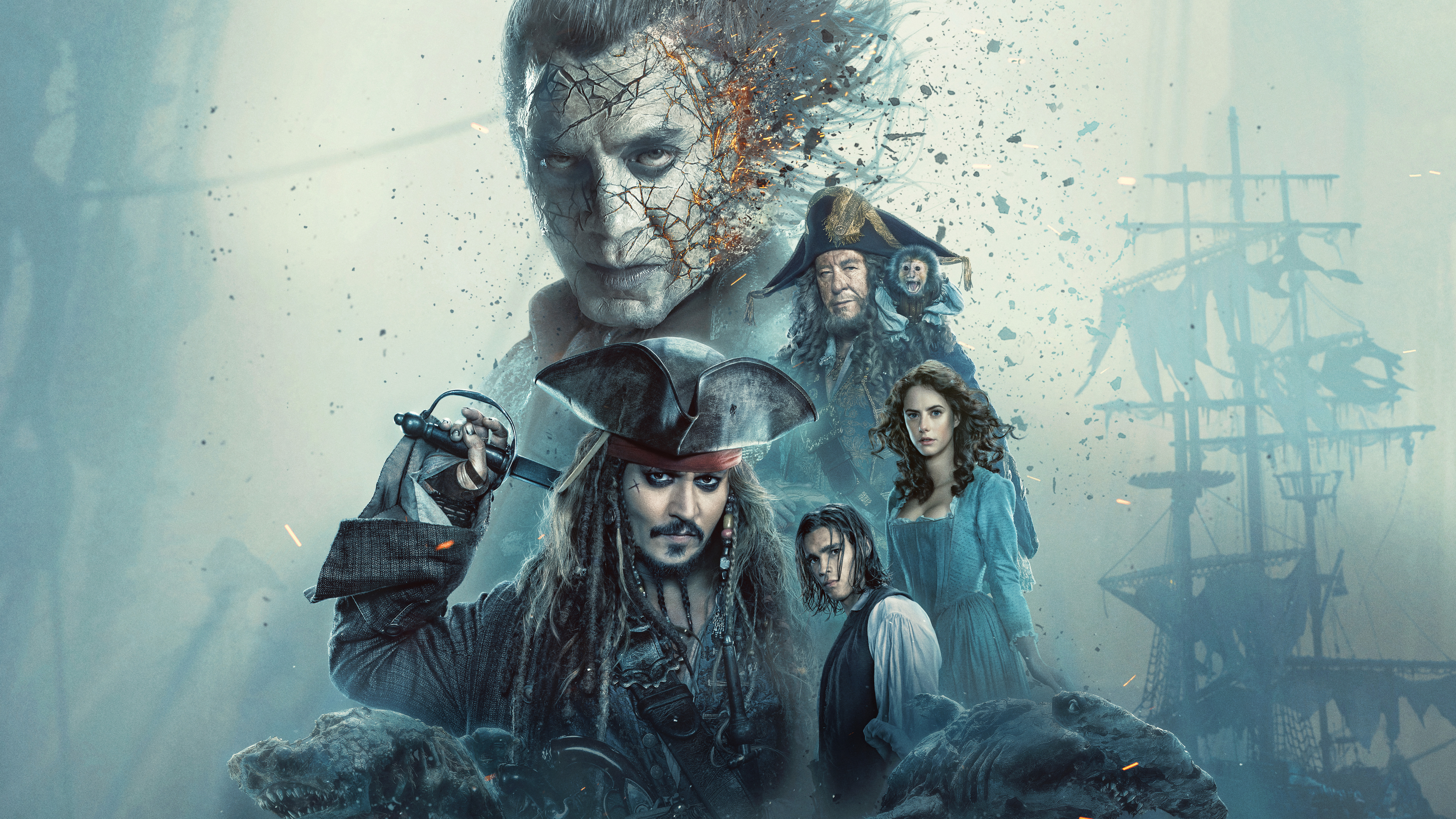 Pirates of the Caribbean: Dead Men Tell No Tales 4K HD Wallpaper