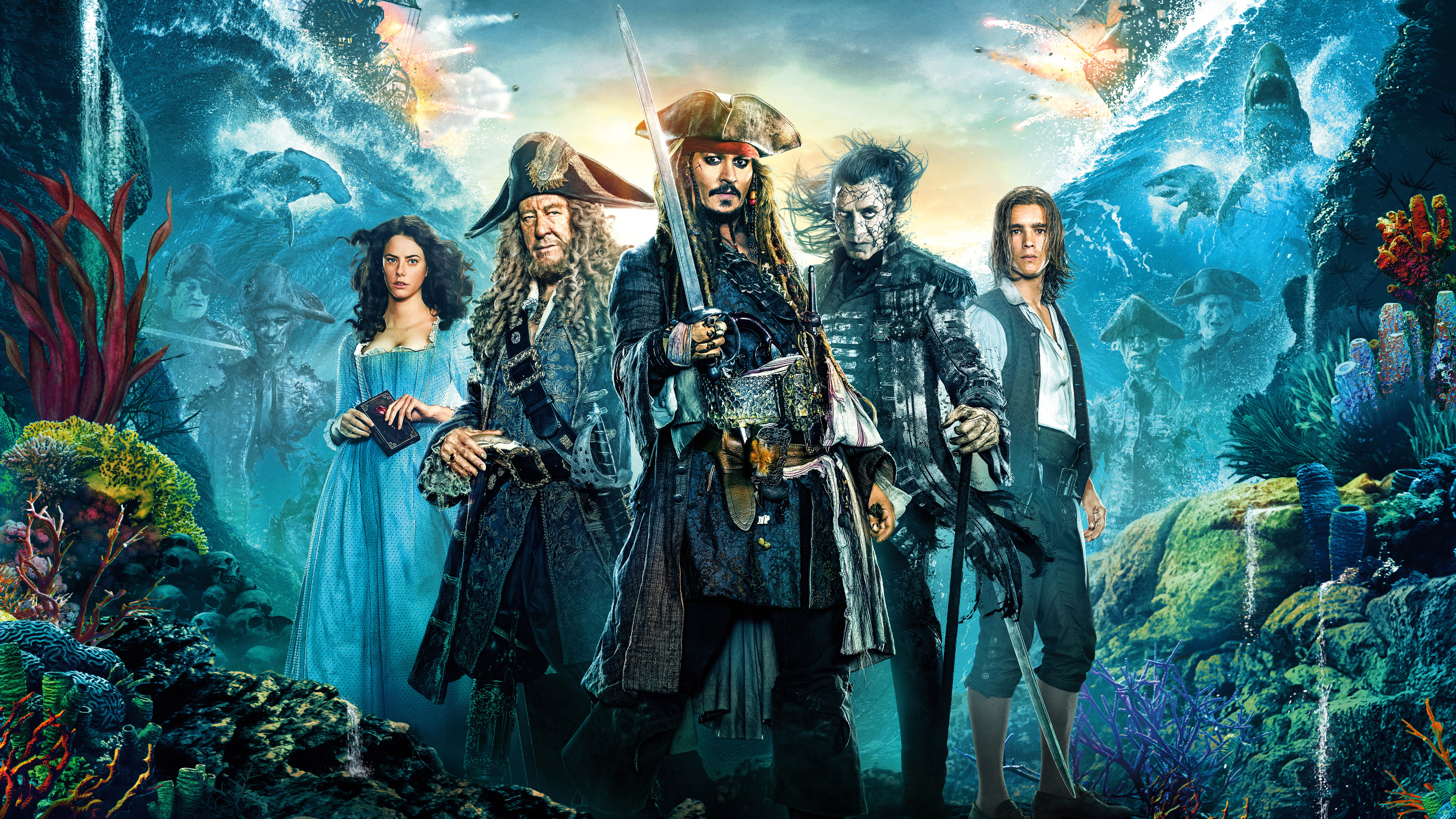 Pirates of the Caribbean: Dead Men Tell No Tales 4K HD Wallpaper