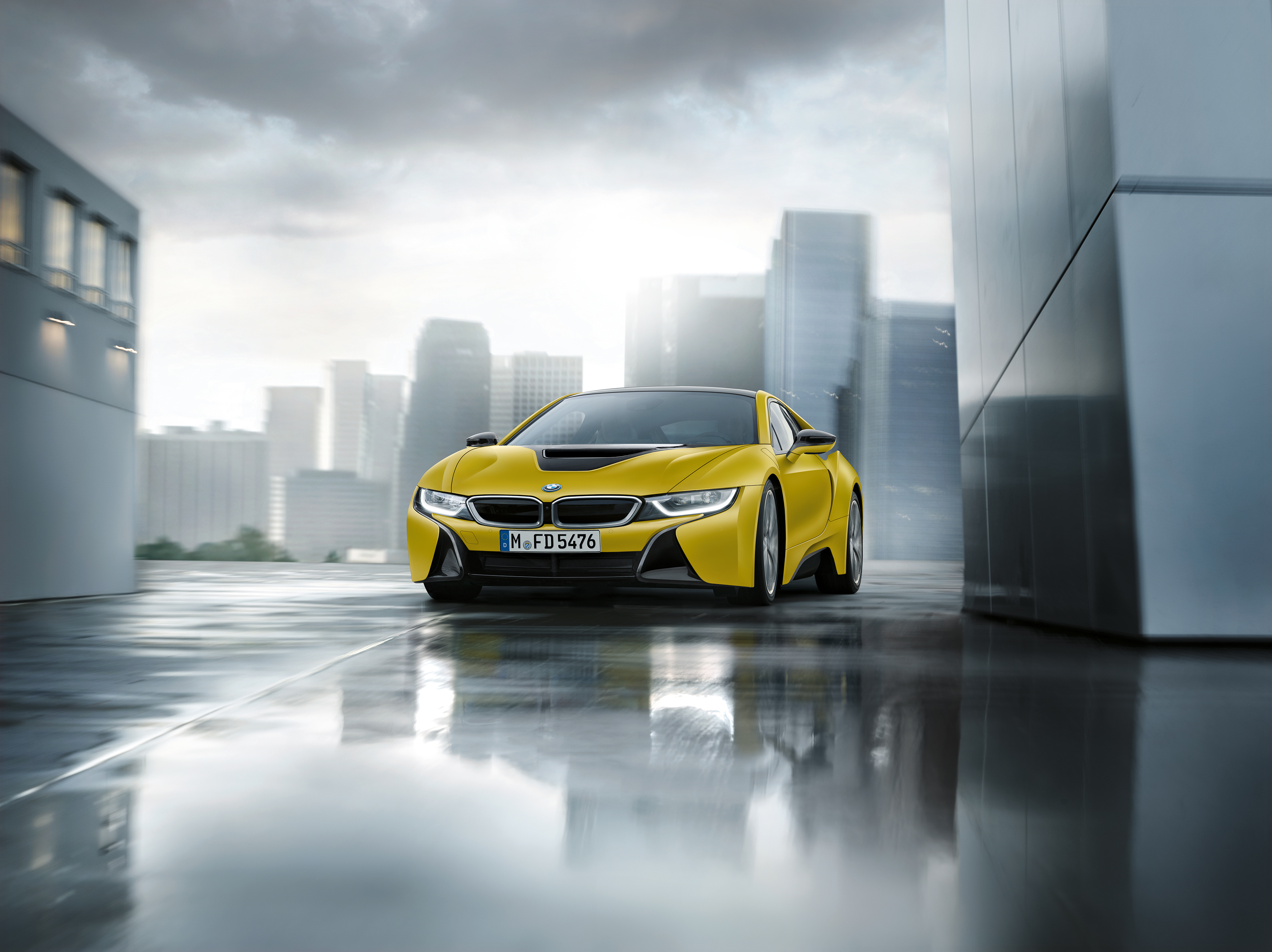 Yellow BMW i8 Frozen Yellow Edition HD Wallpaper
