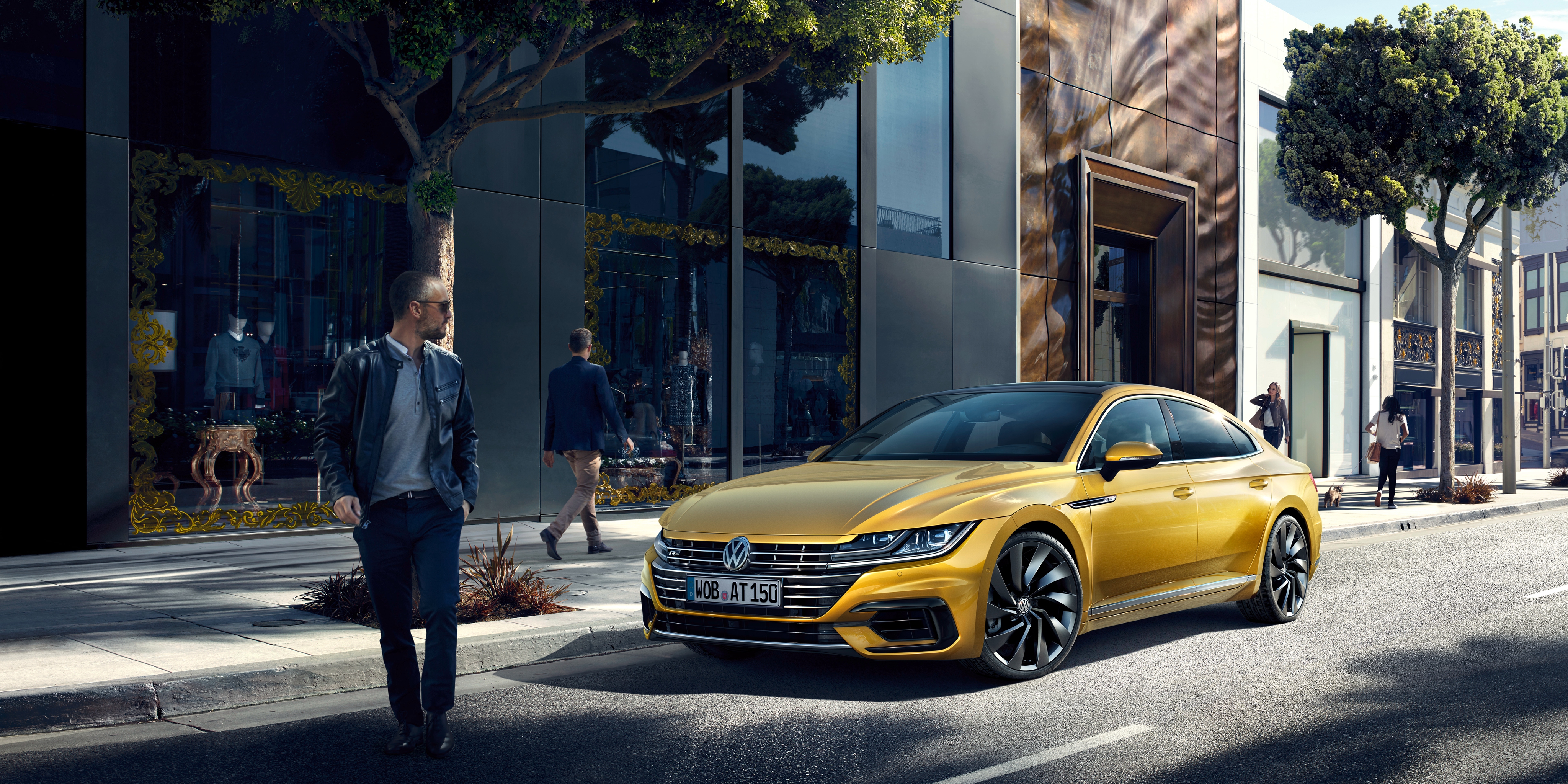Volkswagen Arteon R-Line on a City Street HD Wallpaper
