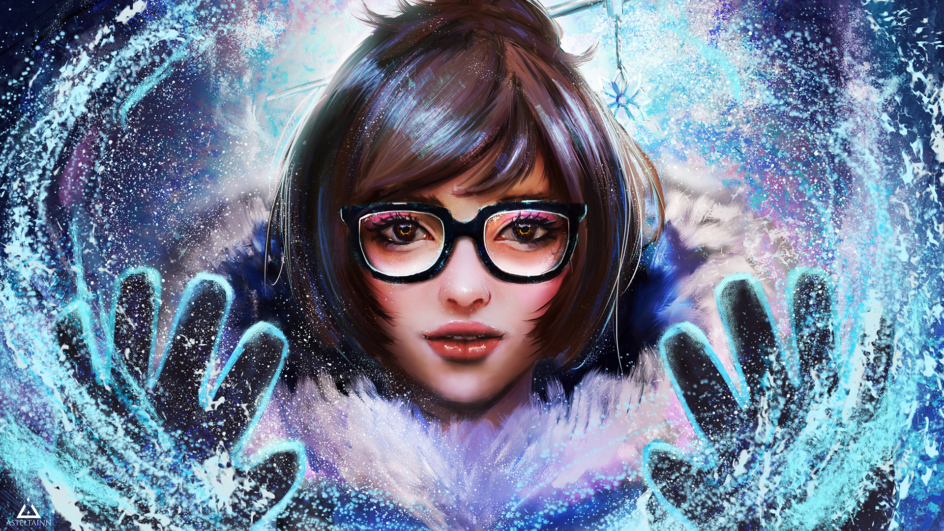 Mei from Overwatch creating ice HD Wallpaper