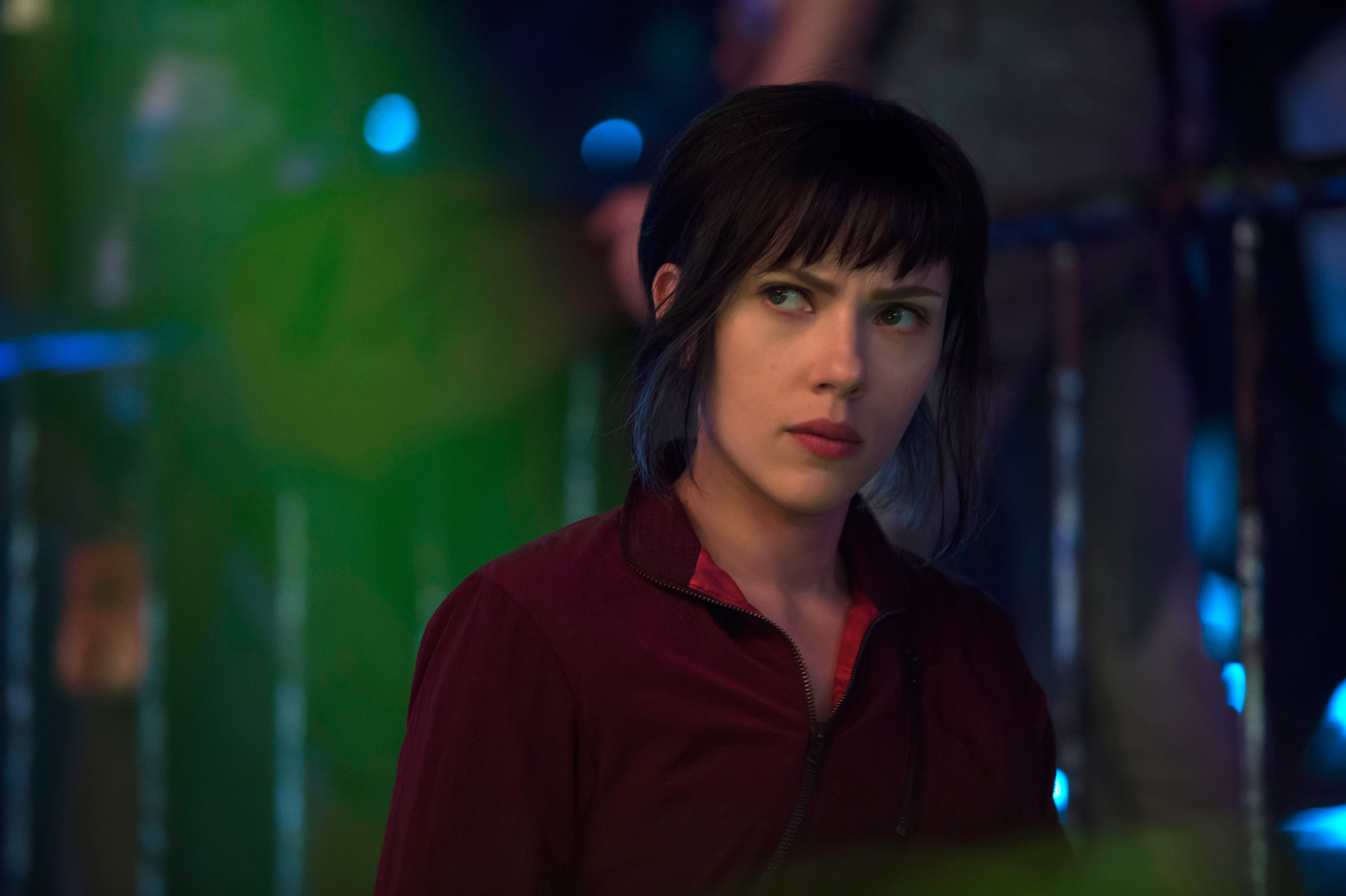 Scarlett Johansson as Major in Ghost in the Shell HD Wallpaper