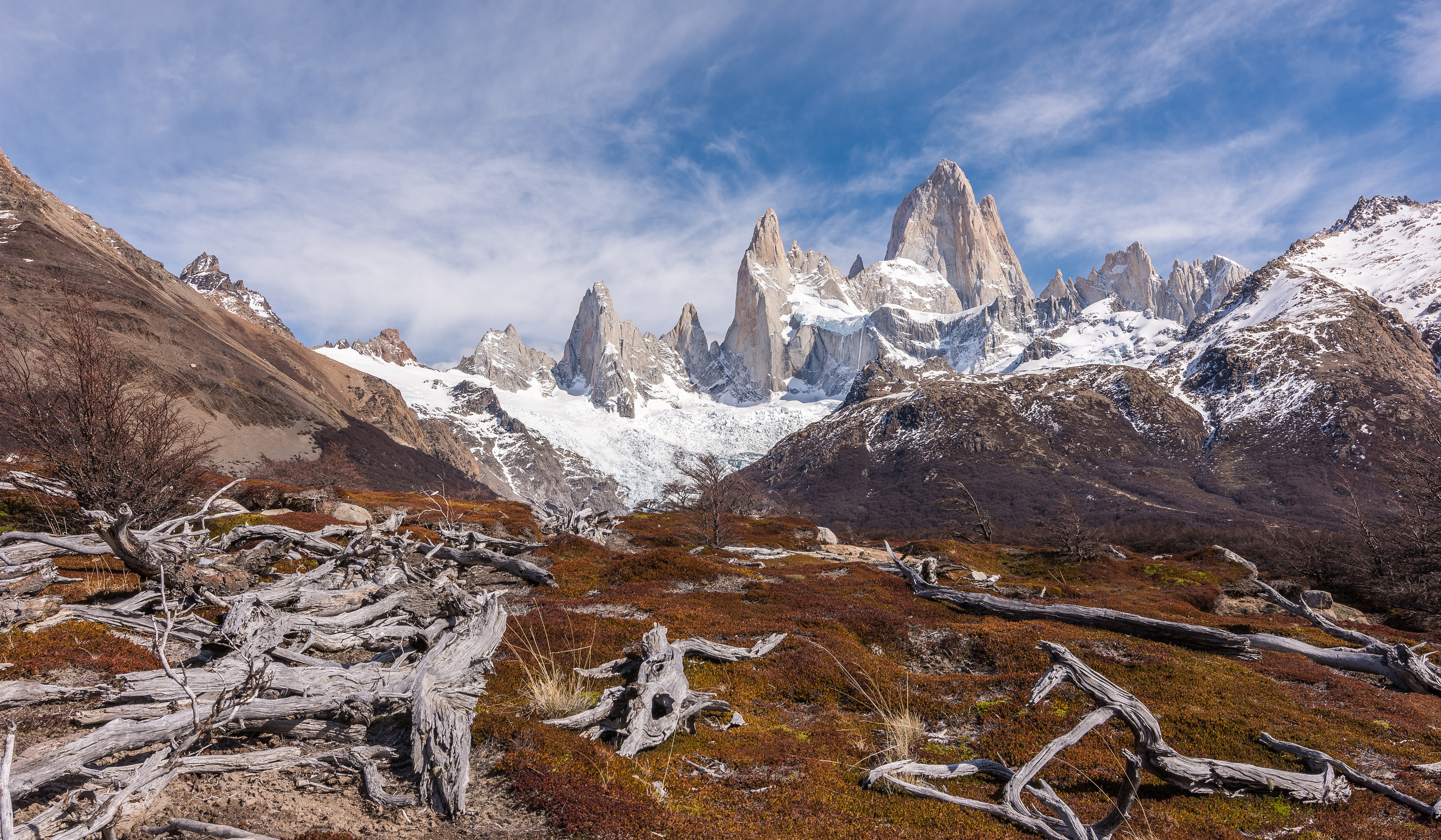 4K Monte Fitz Roy Winter Mountains HD Wallpaper