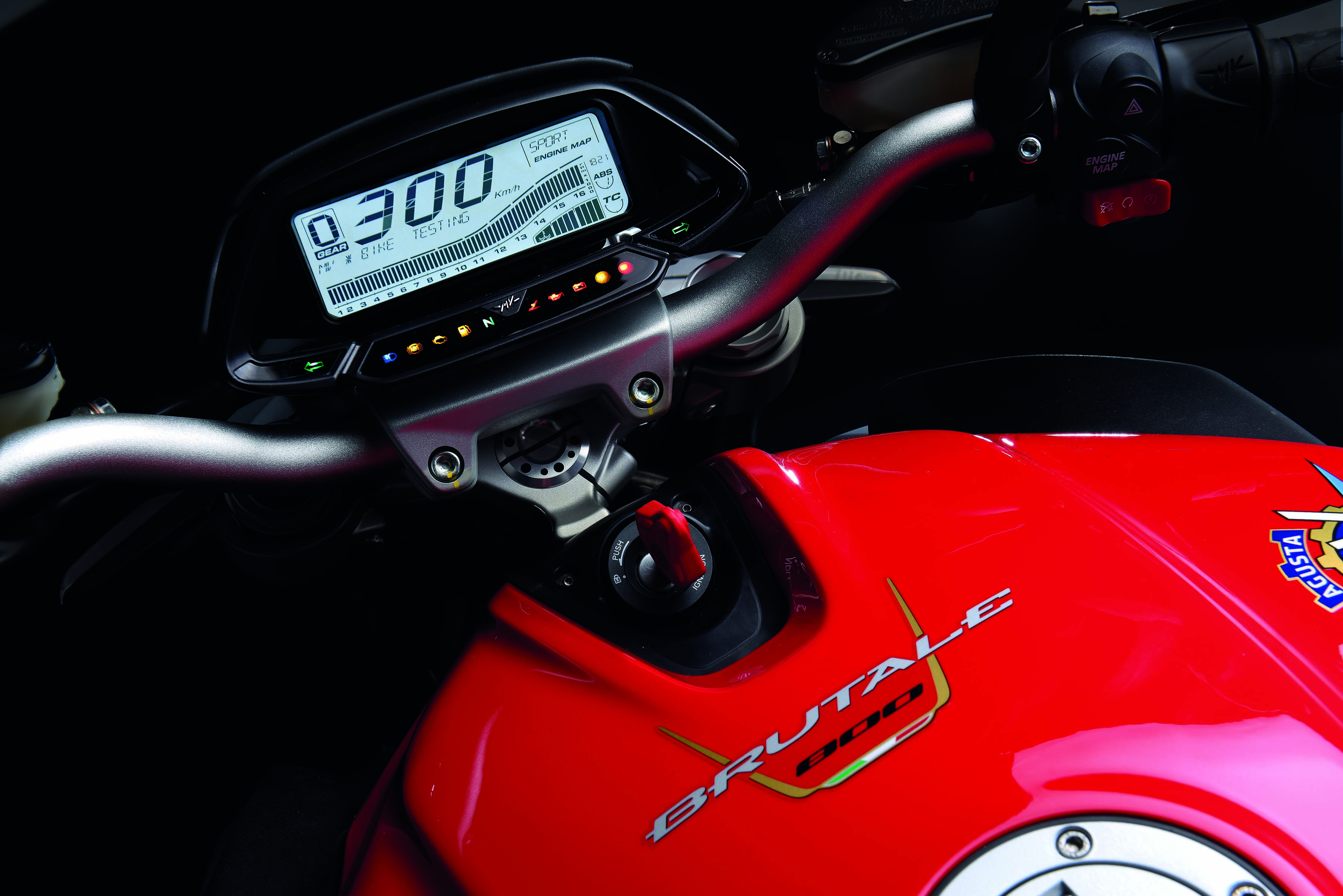 MV Agusta Brutale 800 motorcycle dashboard HD Wallpaper