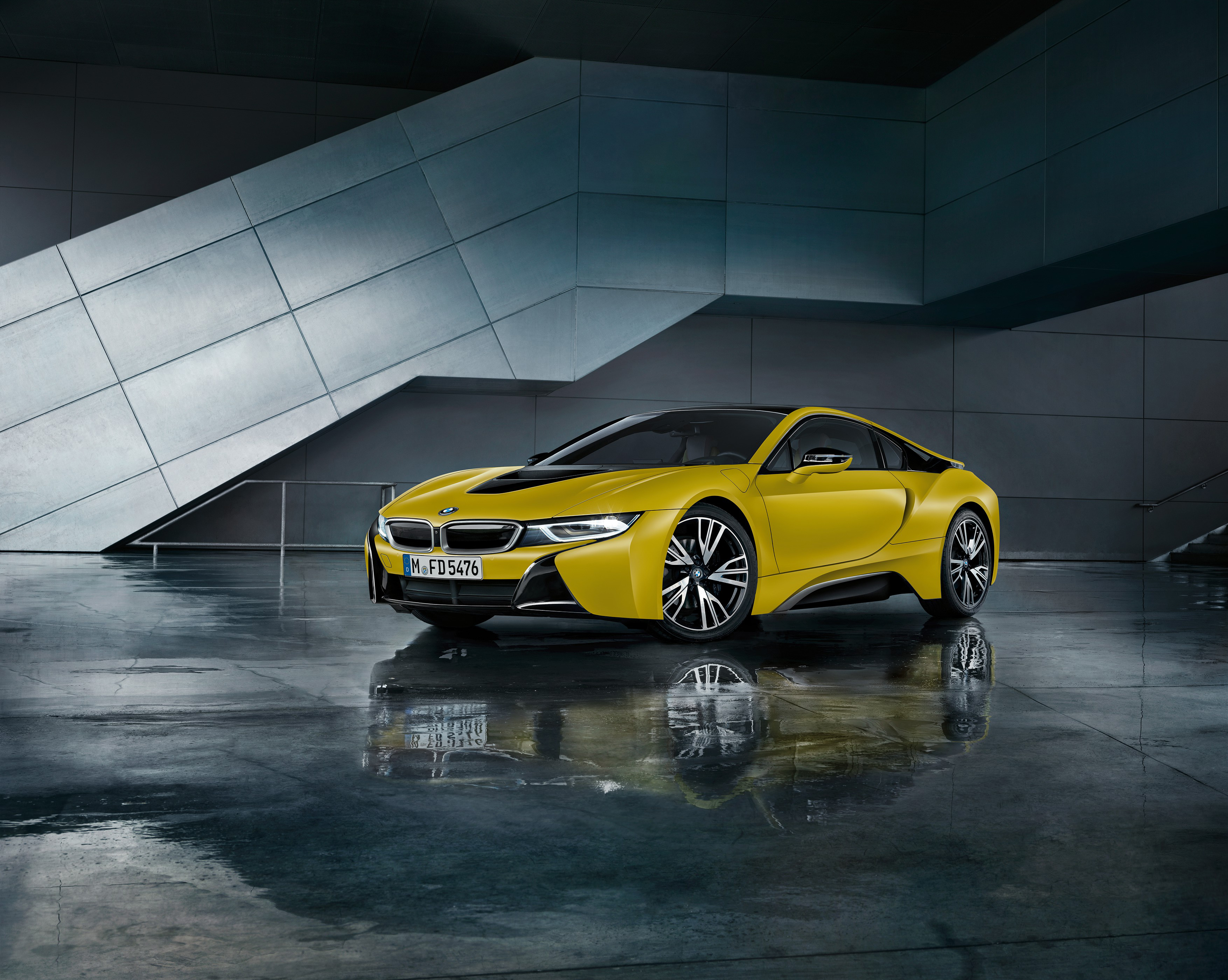 Yellow BMW i8 Frozen Edition HD Wallpaper