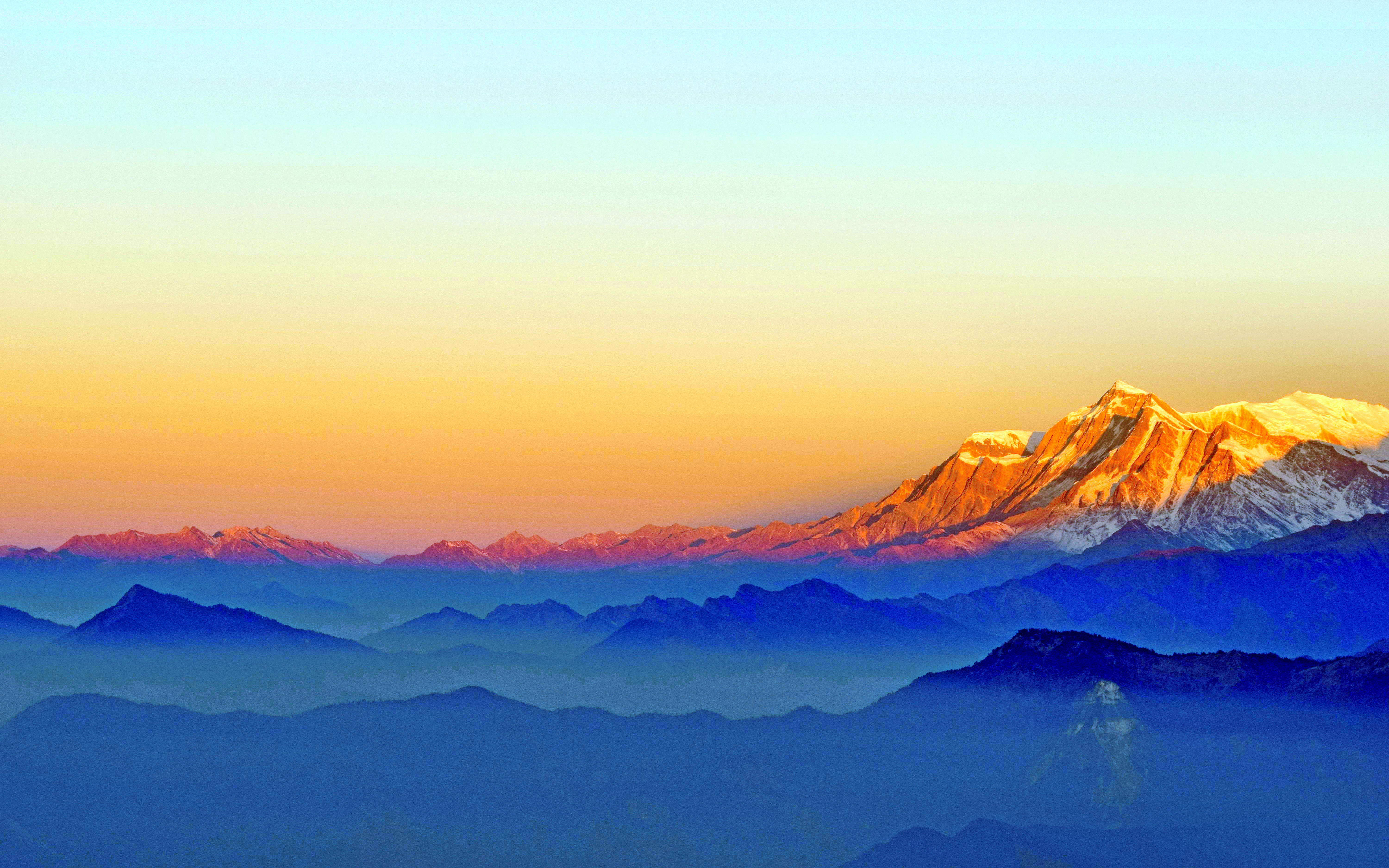 4K Mountain Range Horizon HD Wallpaper