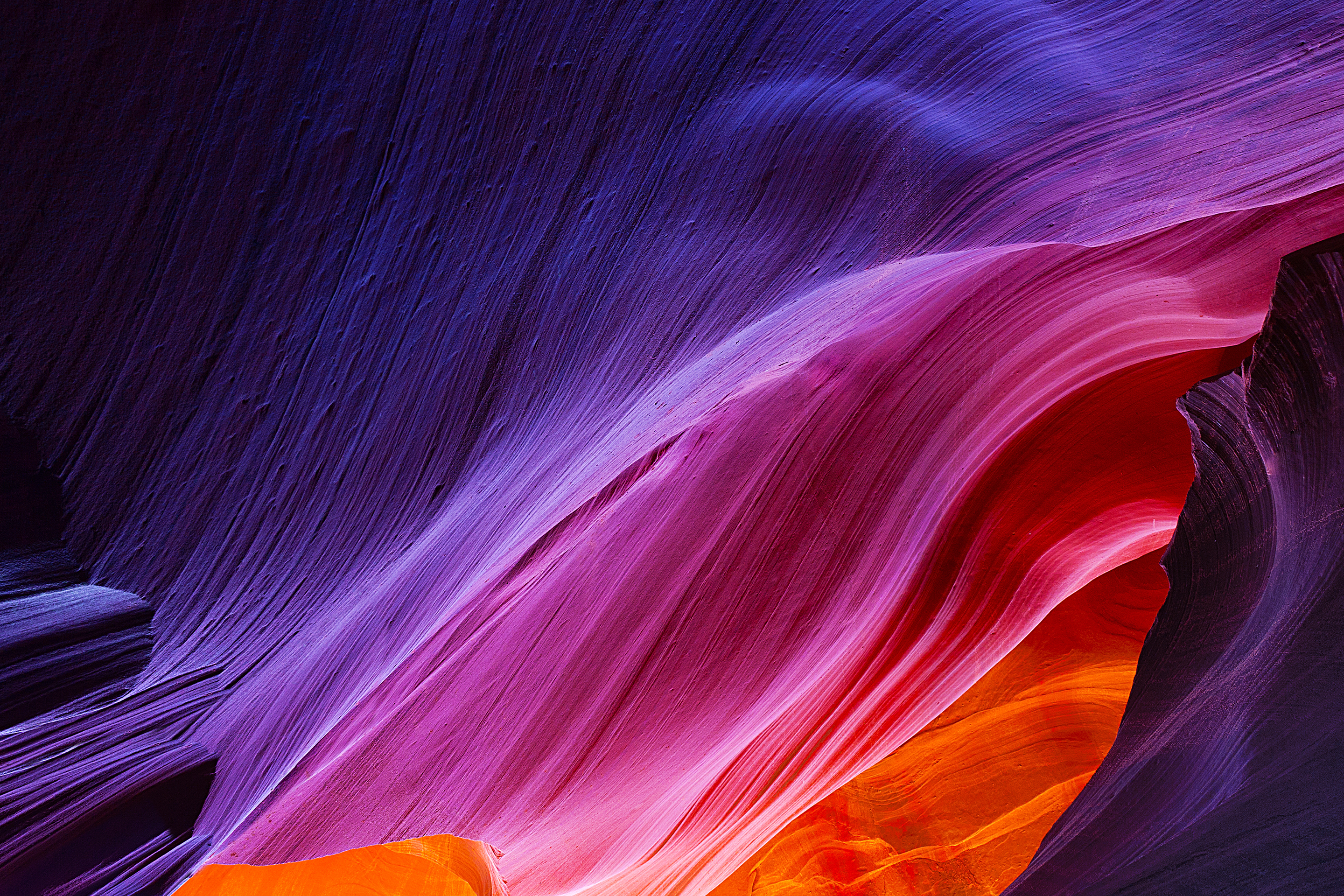 Colorful rock formations in a cave HD Wallpaper