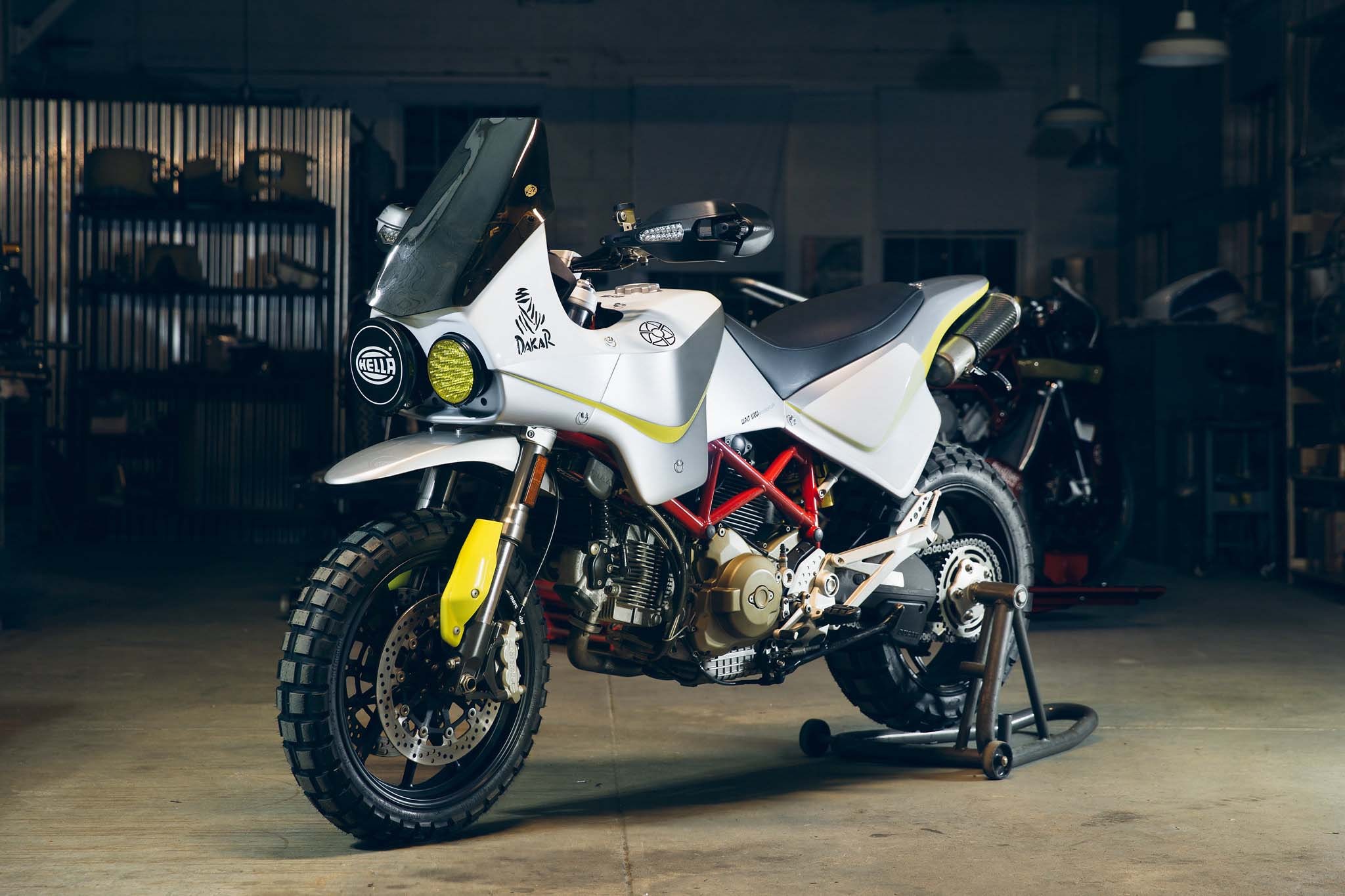 Walt Siegls Dakar Ducati Hypermotard HD Wallpaper