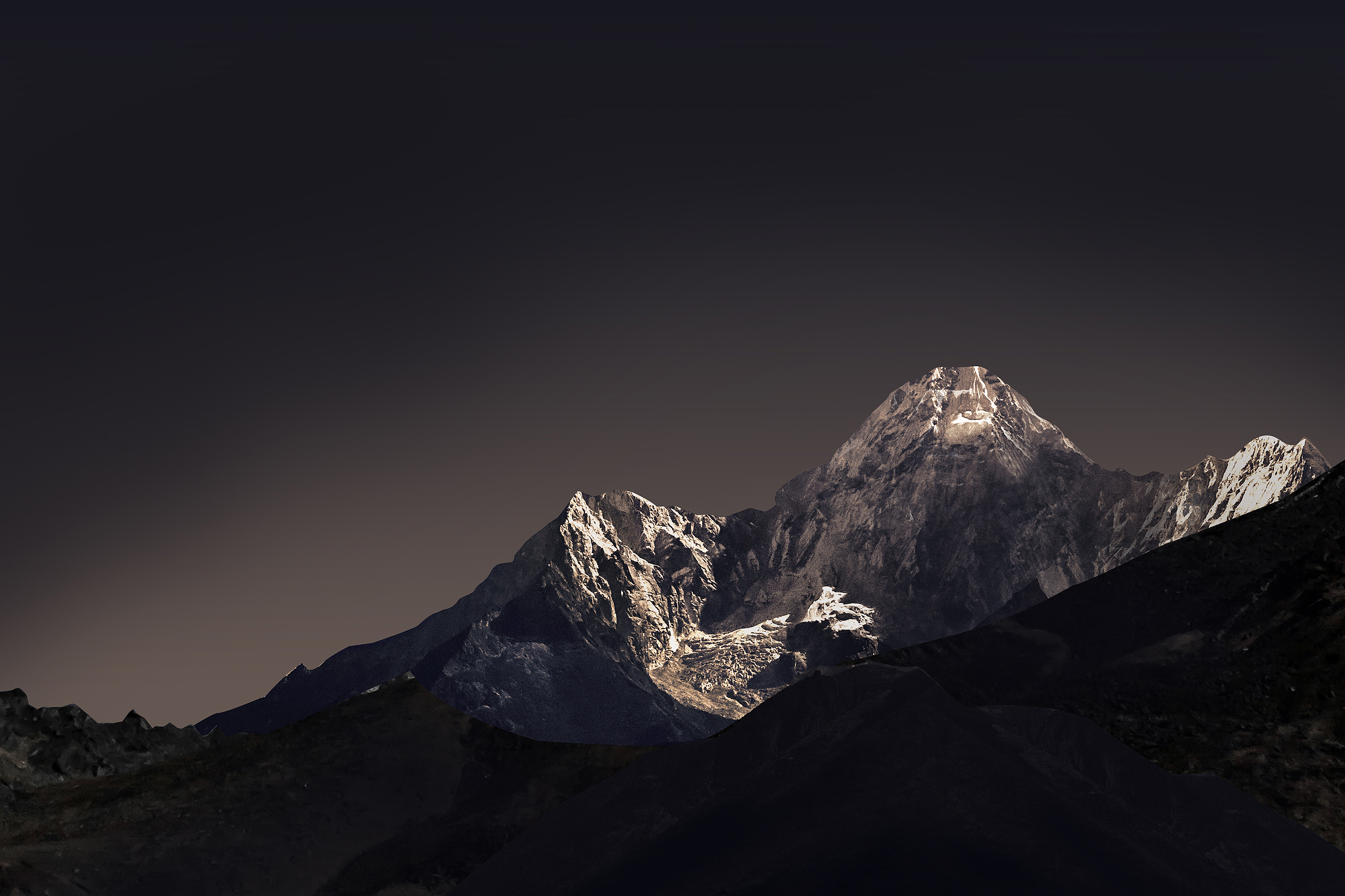 Mountains with Asus Zenfone branding HD Wallpaper