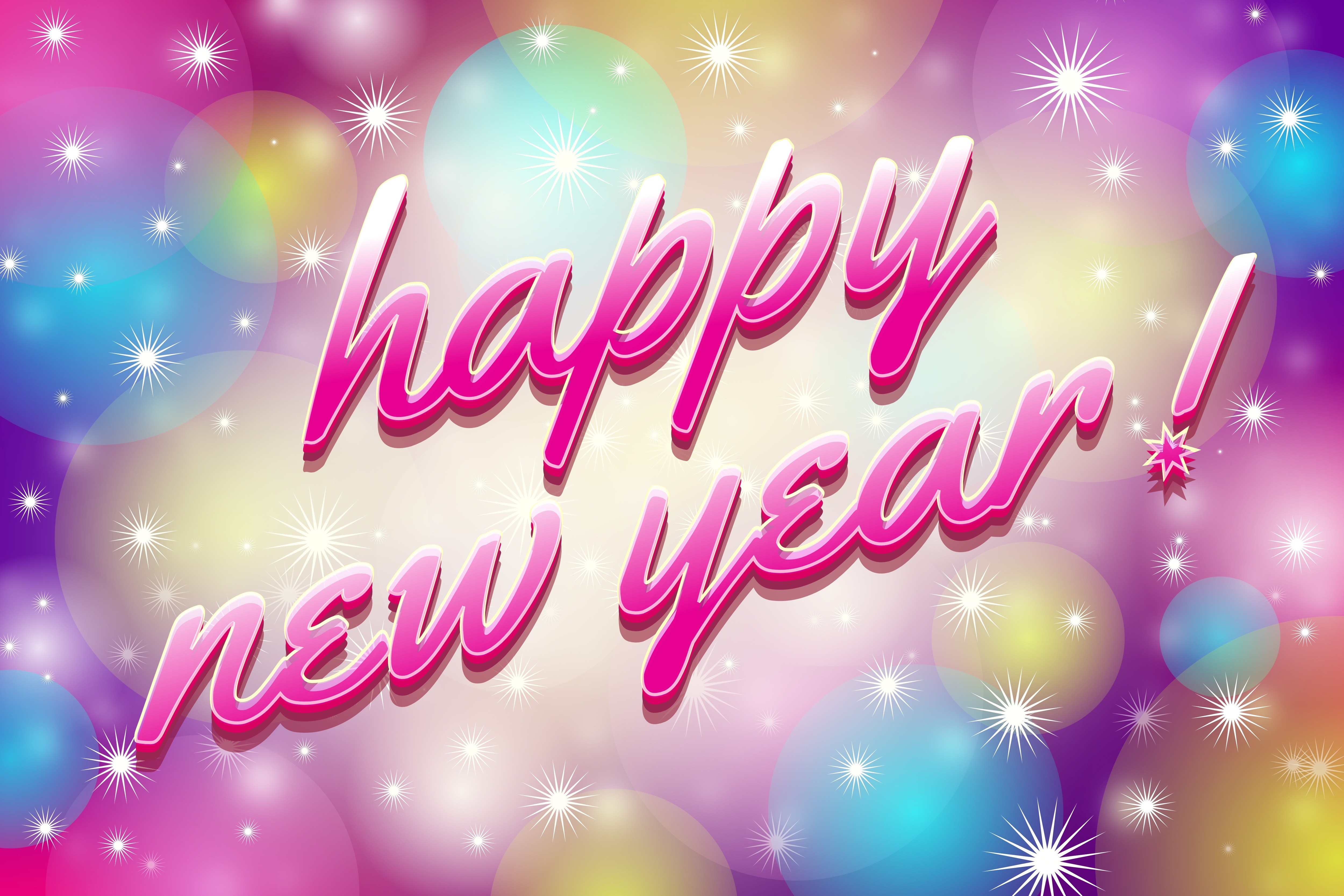 Happy New Year 4K HD Wallpaper