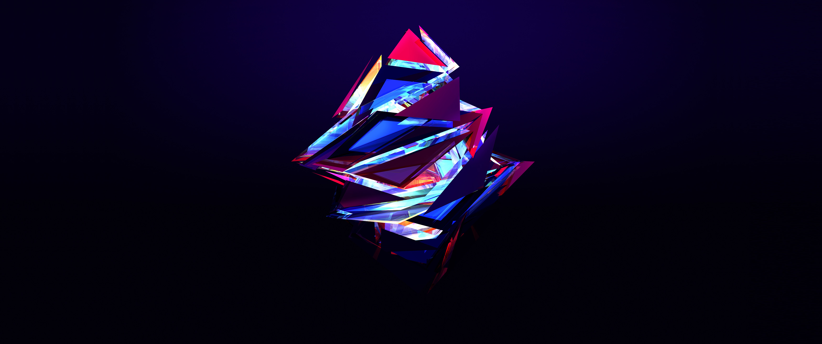 Abstract geometric crystal formation HD Wallpaper