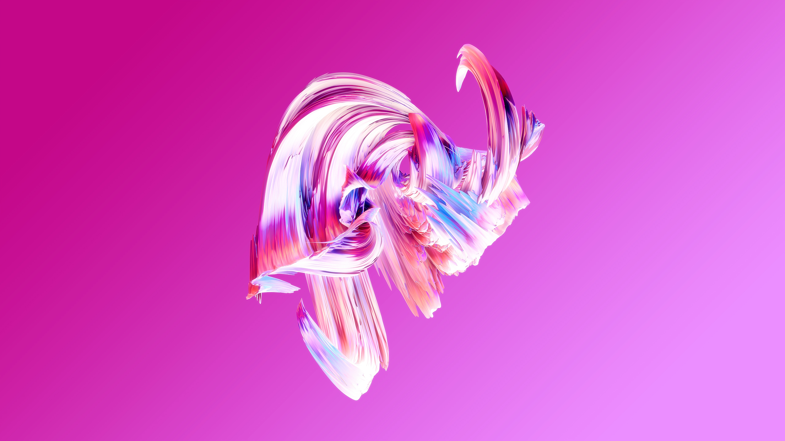 Abstract Paintwave on Pink Background HD Wallpaper