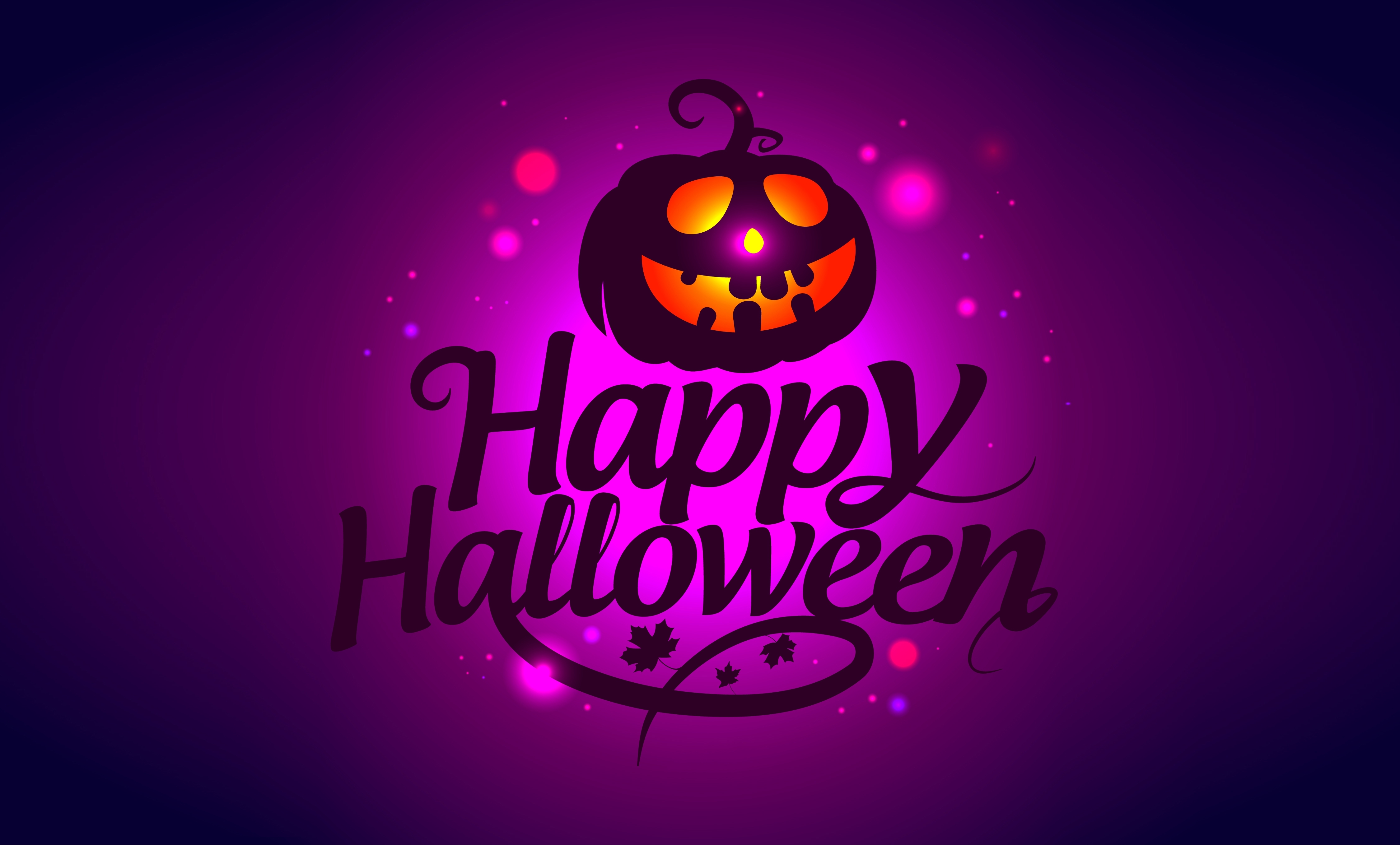 Happy Halloween pumpkin illustration HD Wallpaper
