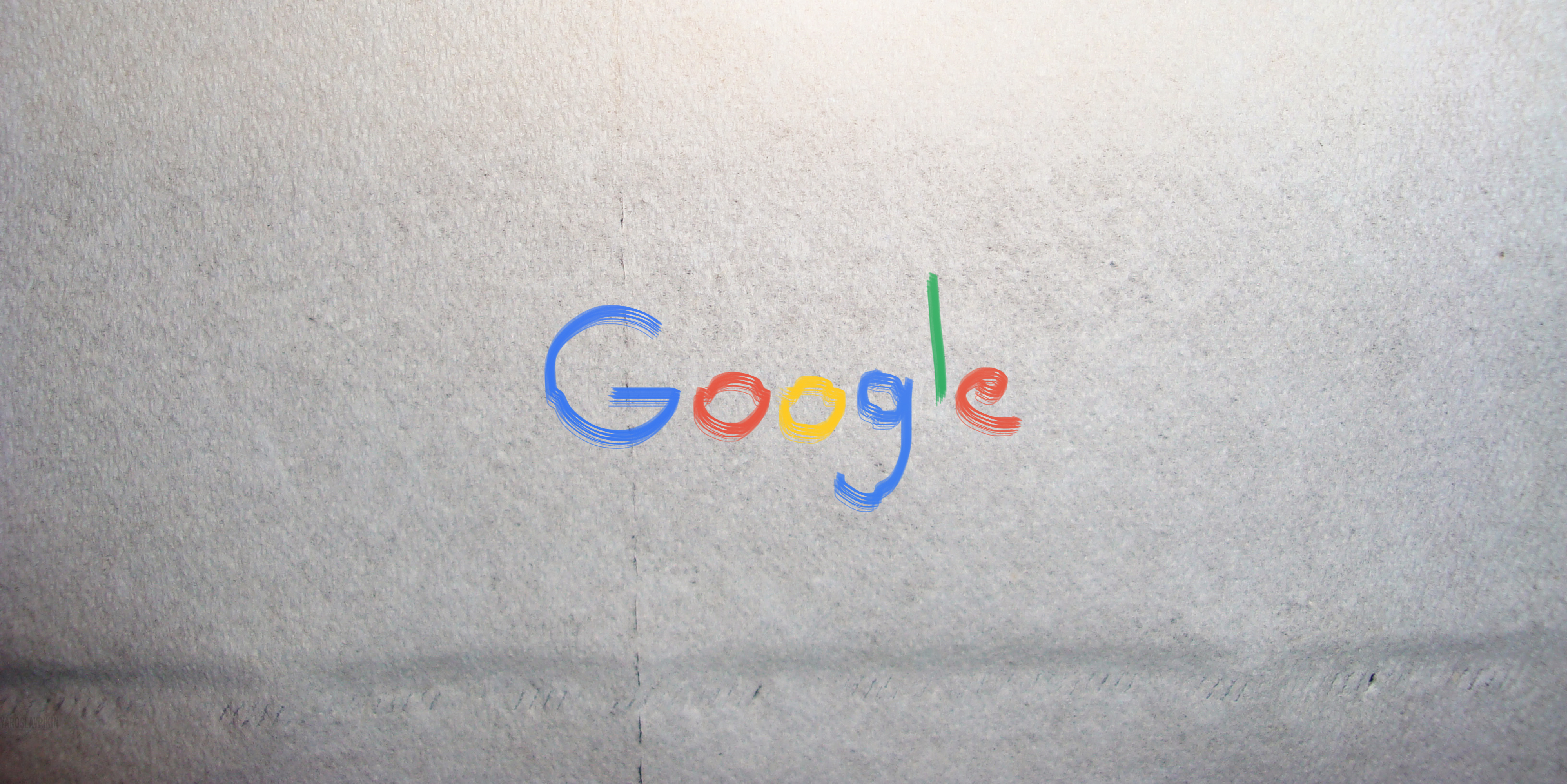 Google logo drawn on a textured surface HD Wallpaper