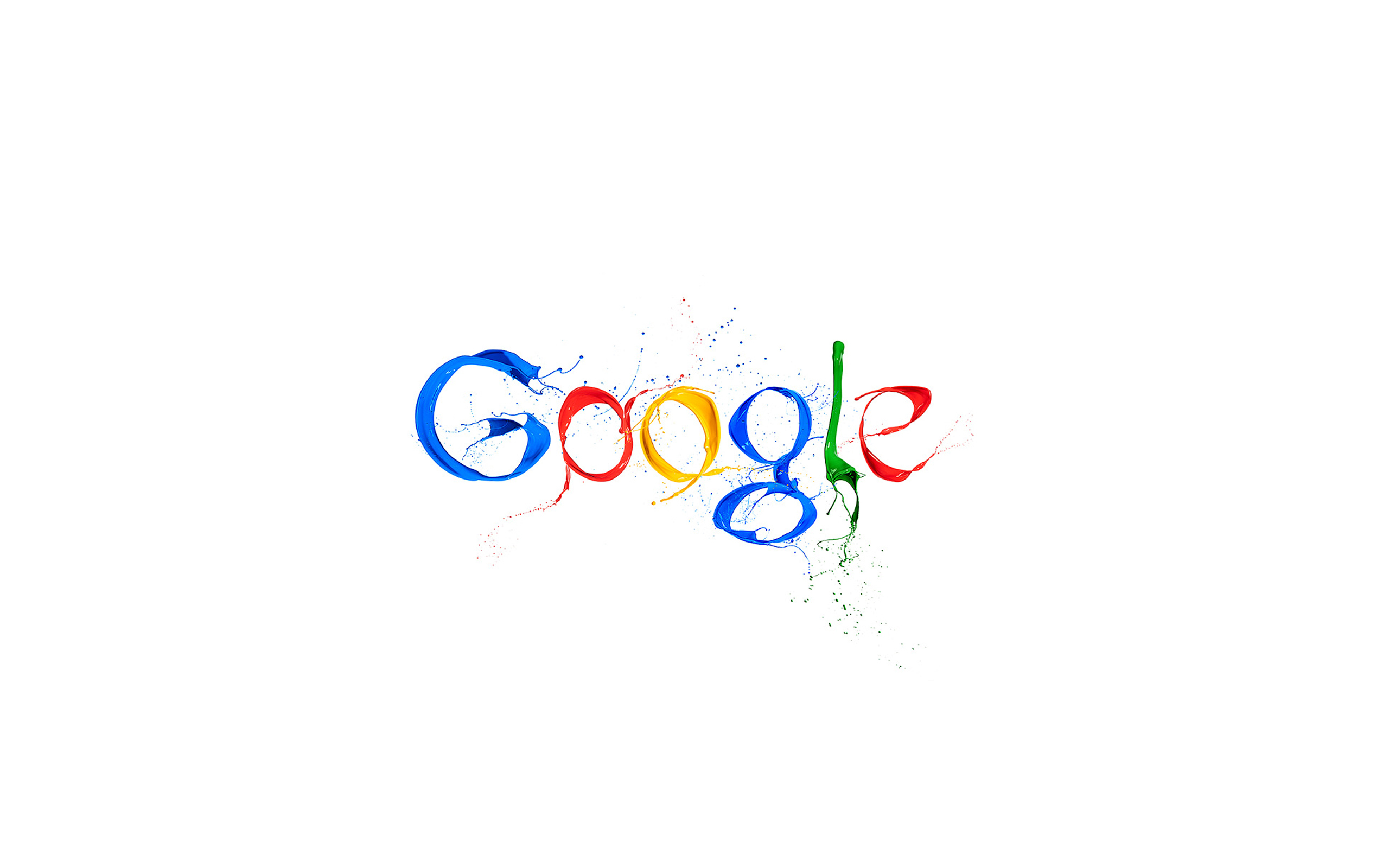Google logo made of colorful paint splashes HD Wallpaper