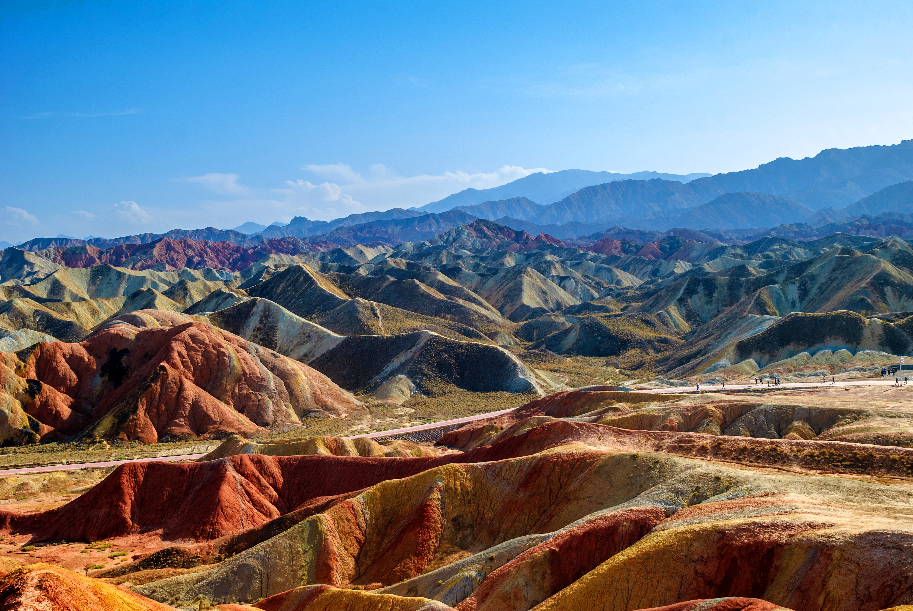 Zhangye National Geopark, Colourful mountains, China HD Wallpaper