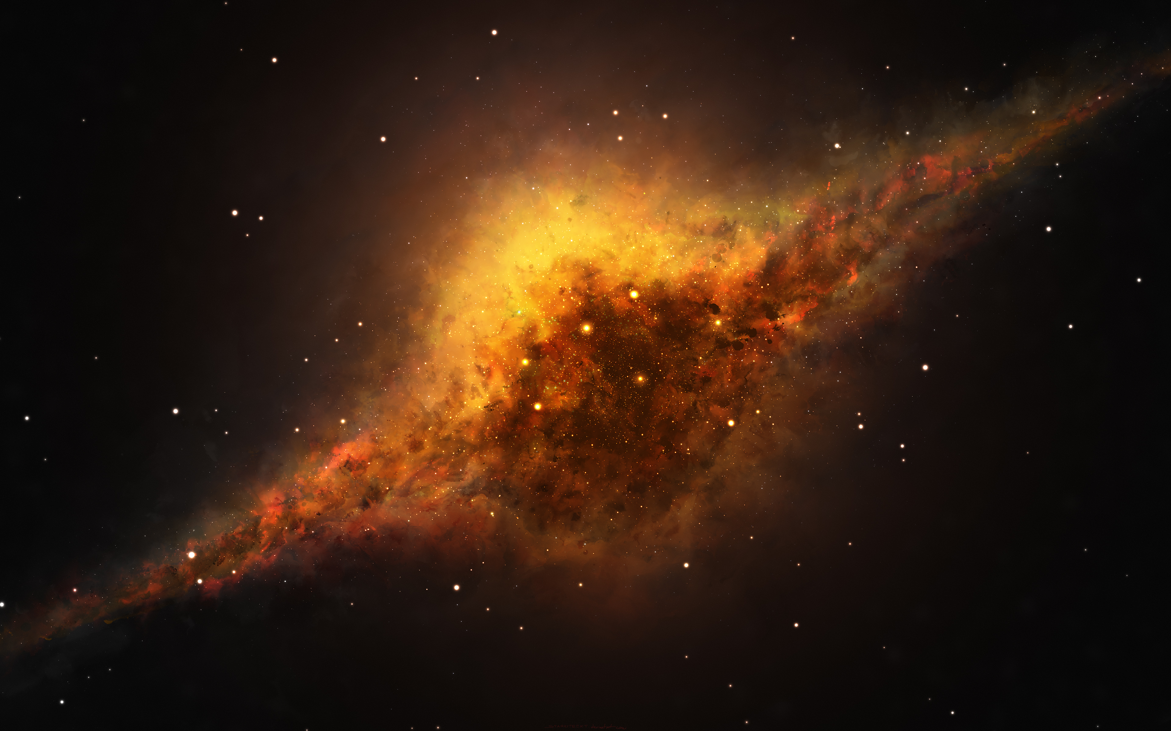 Galaxy with stars and nebula HD Wallpaper