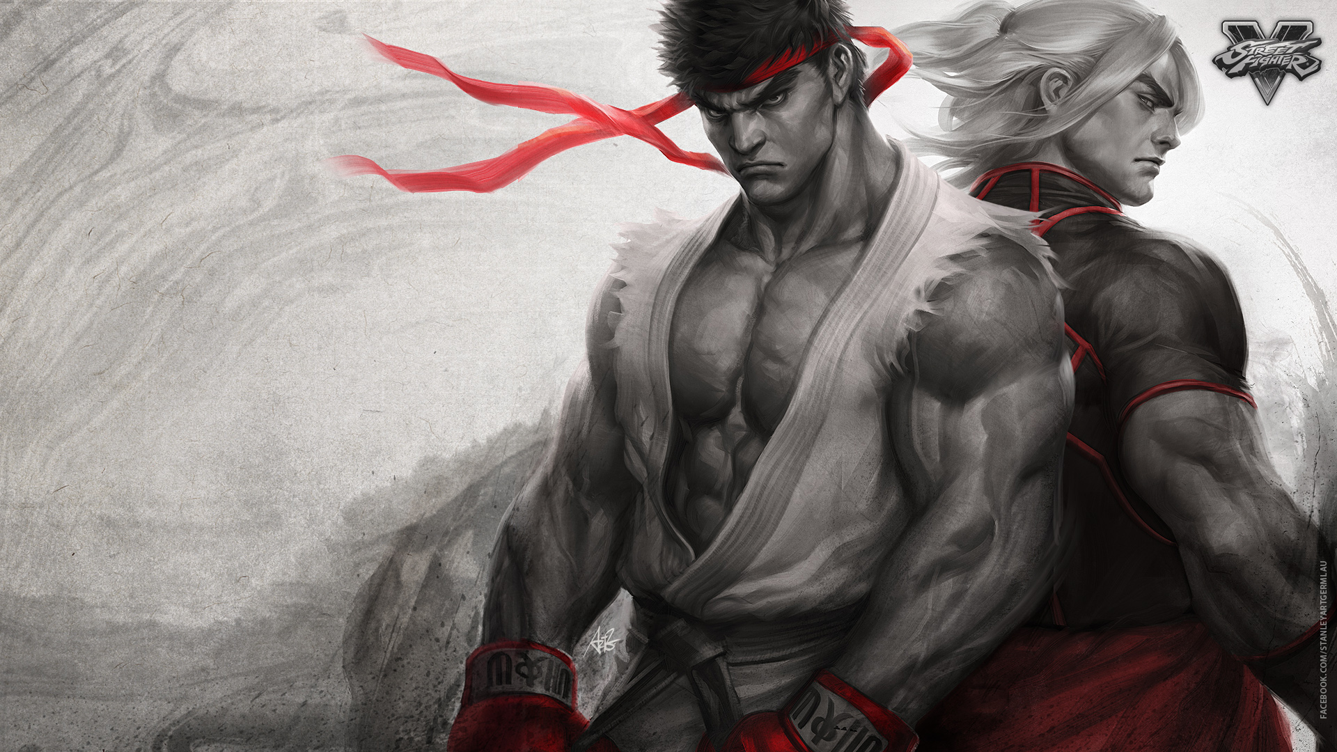Ryu and Ken from Street Fighter V HD Wallpaper