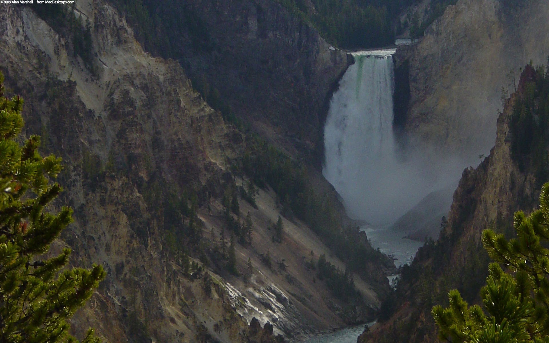 Lower Falls of the Yellowstone River HD Wallpaper